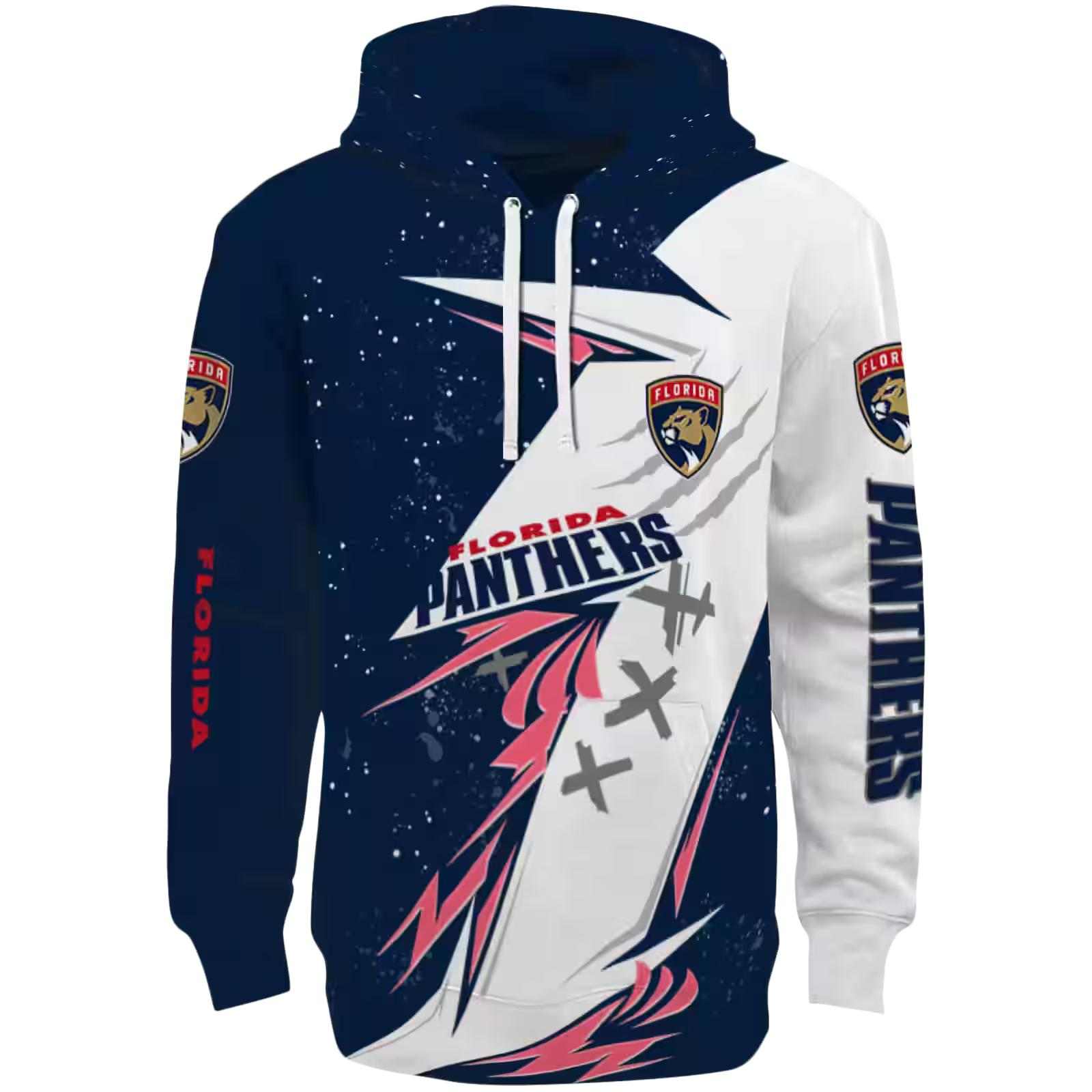 Florida Panthers Dynamic Slash Red White Hoodie