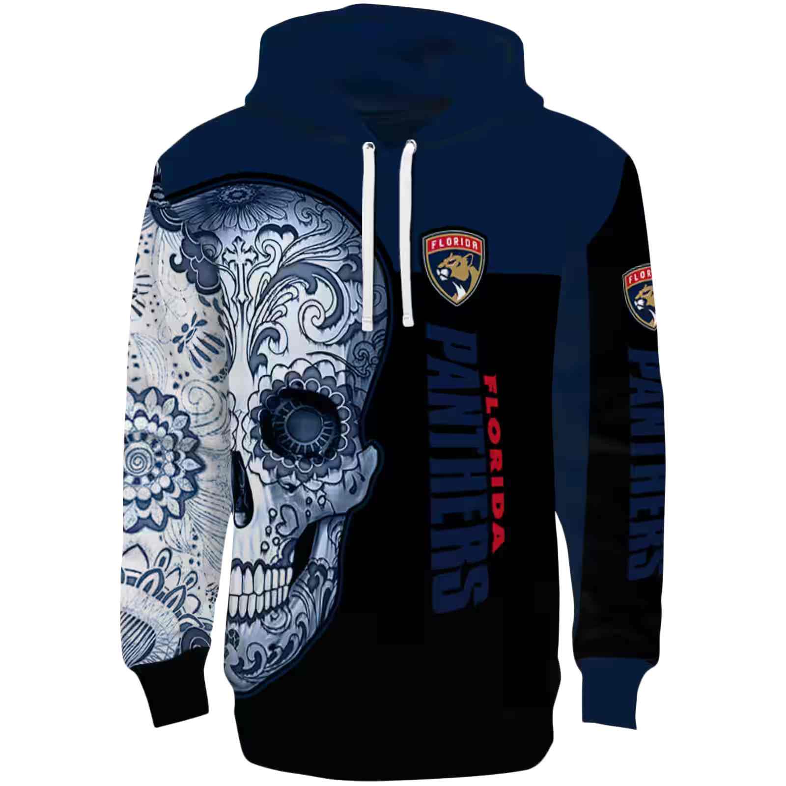 Florida Panthers Sugar Skull Red Black Hoodie