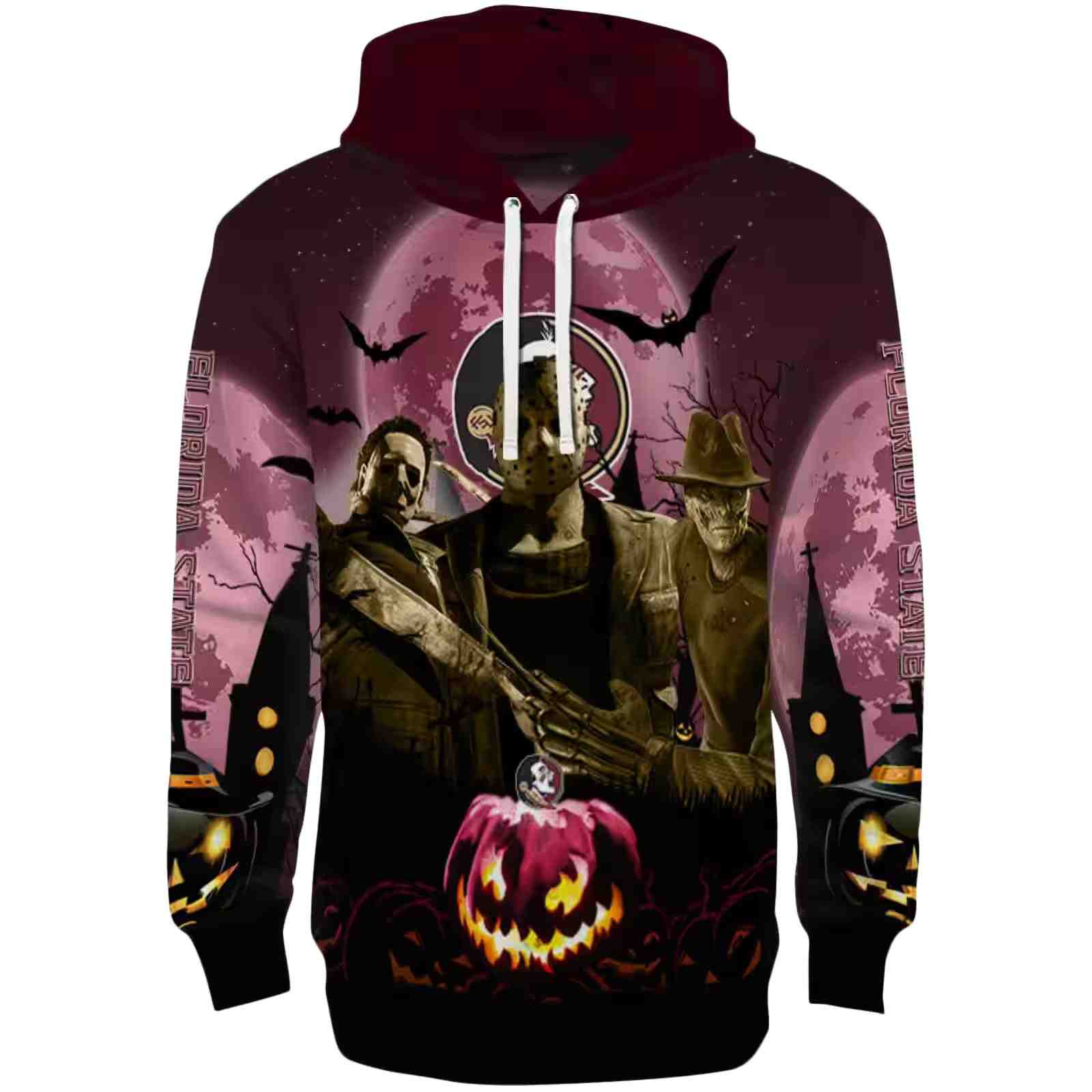 Florida State Seminoles Halloween Vibes Garnet Black Hoodie