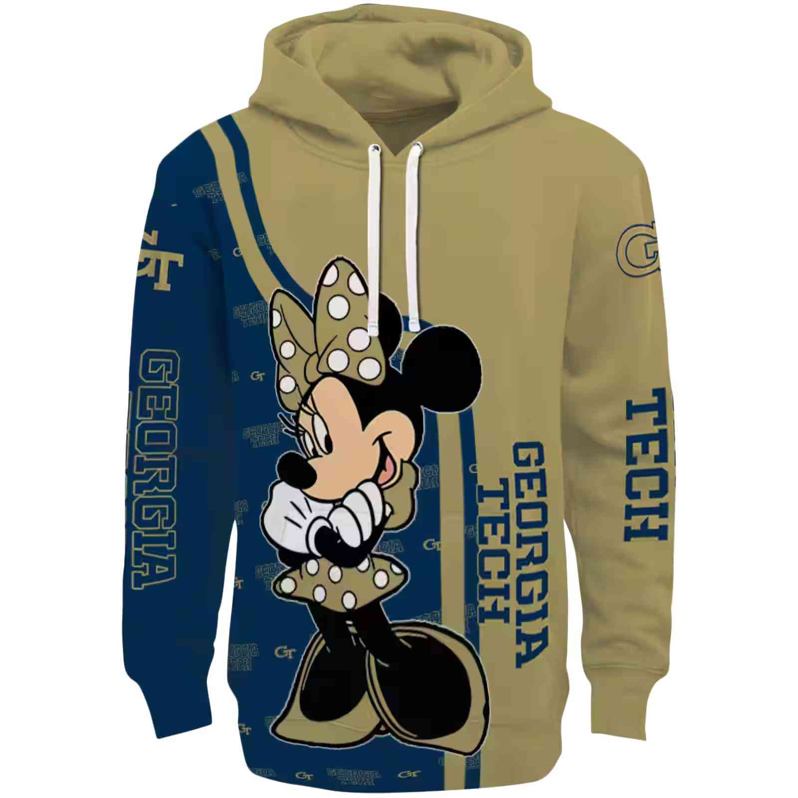 Georgia Tech Yellow Jackets Minnie Mouse Gold Hoodie