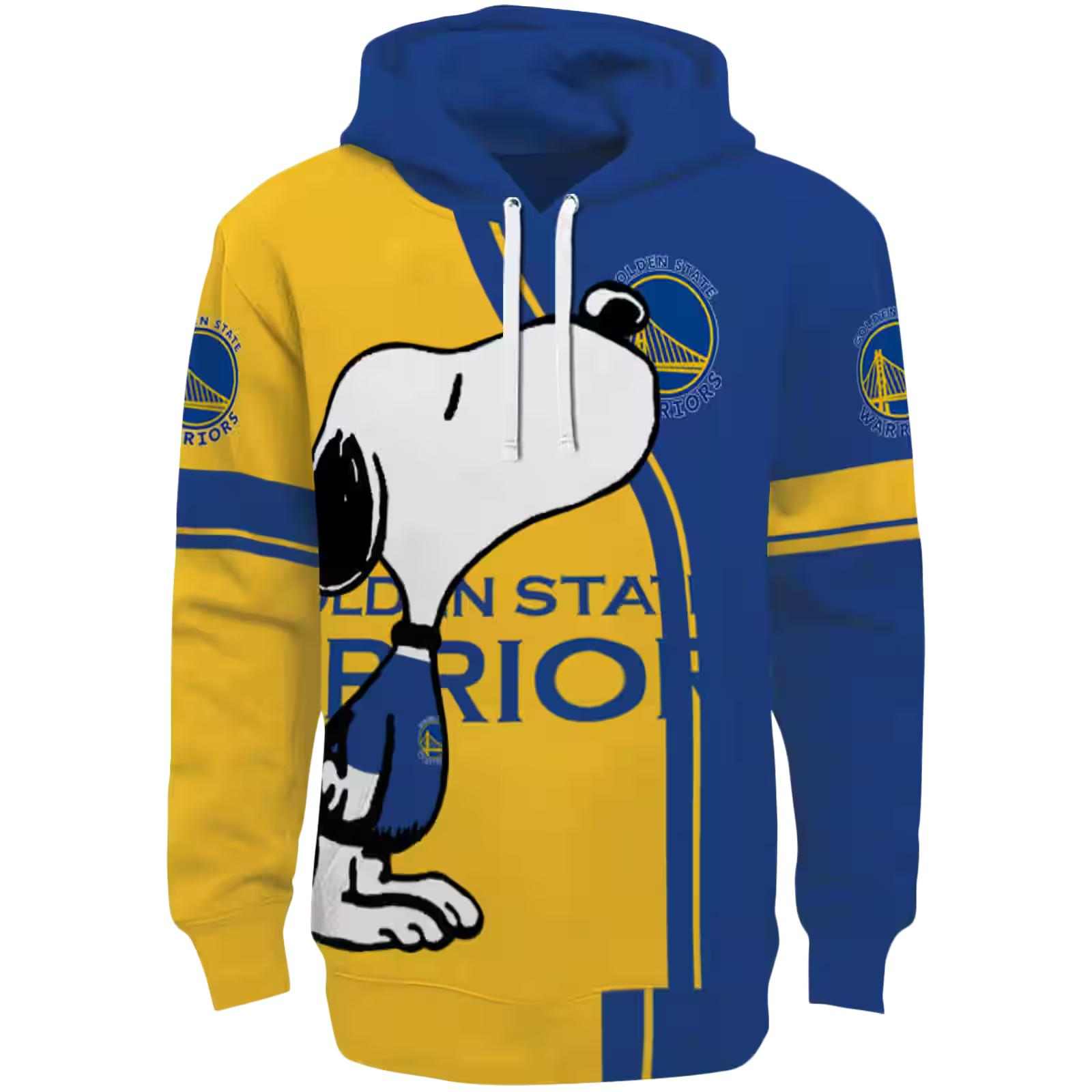 Golden State Warriors Playful Snoopy Blue Hoodie