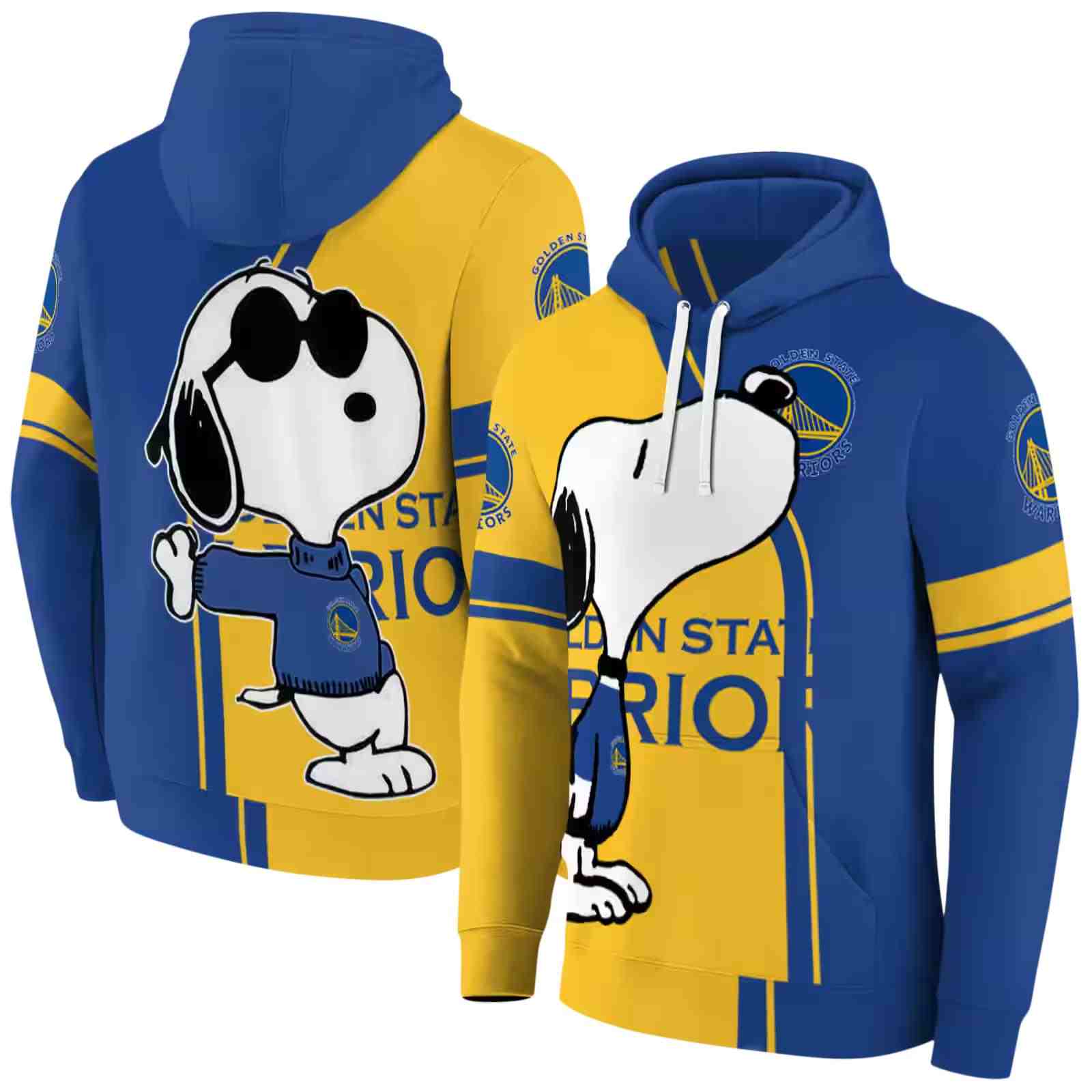 golden state warriors playful snoopy blue hoodie fashion forward