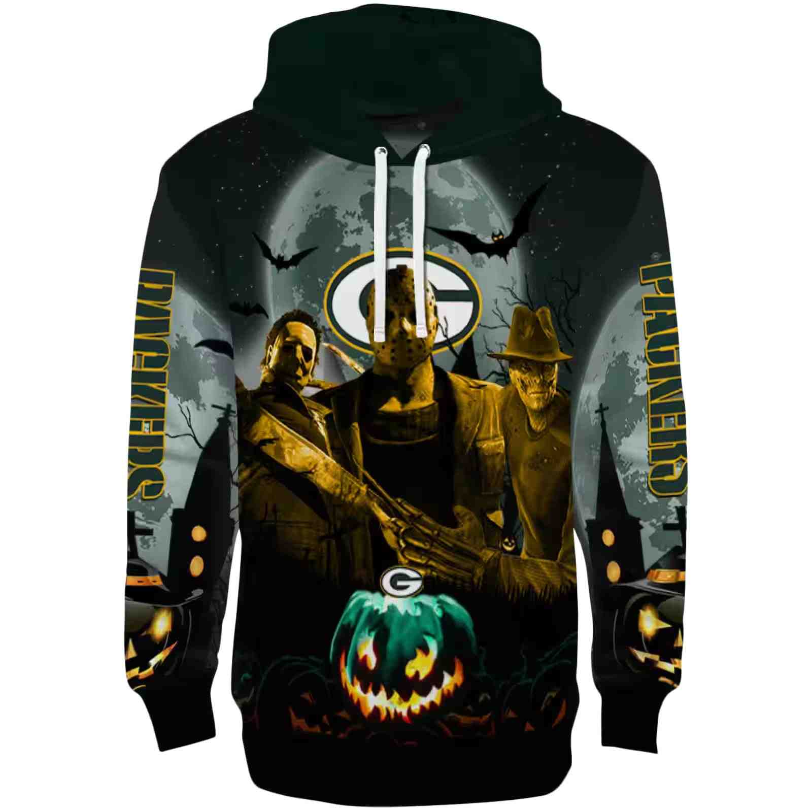 Green Bay Packers Halloween Vibes Green Black Hoodie