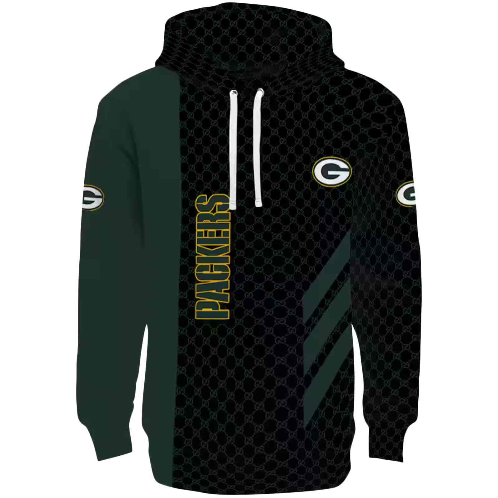 Green Bay Packers Monogram Pattern Green Hoodie