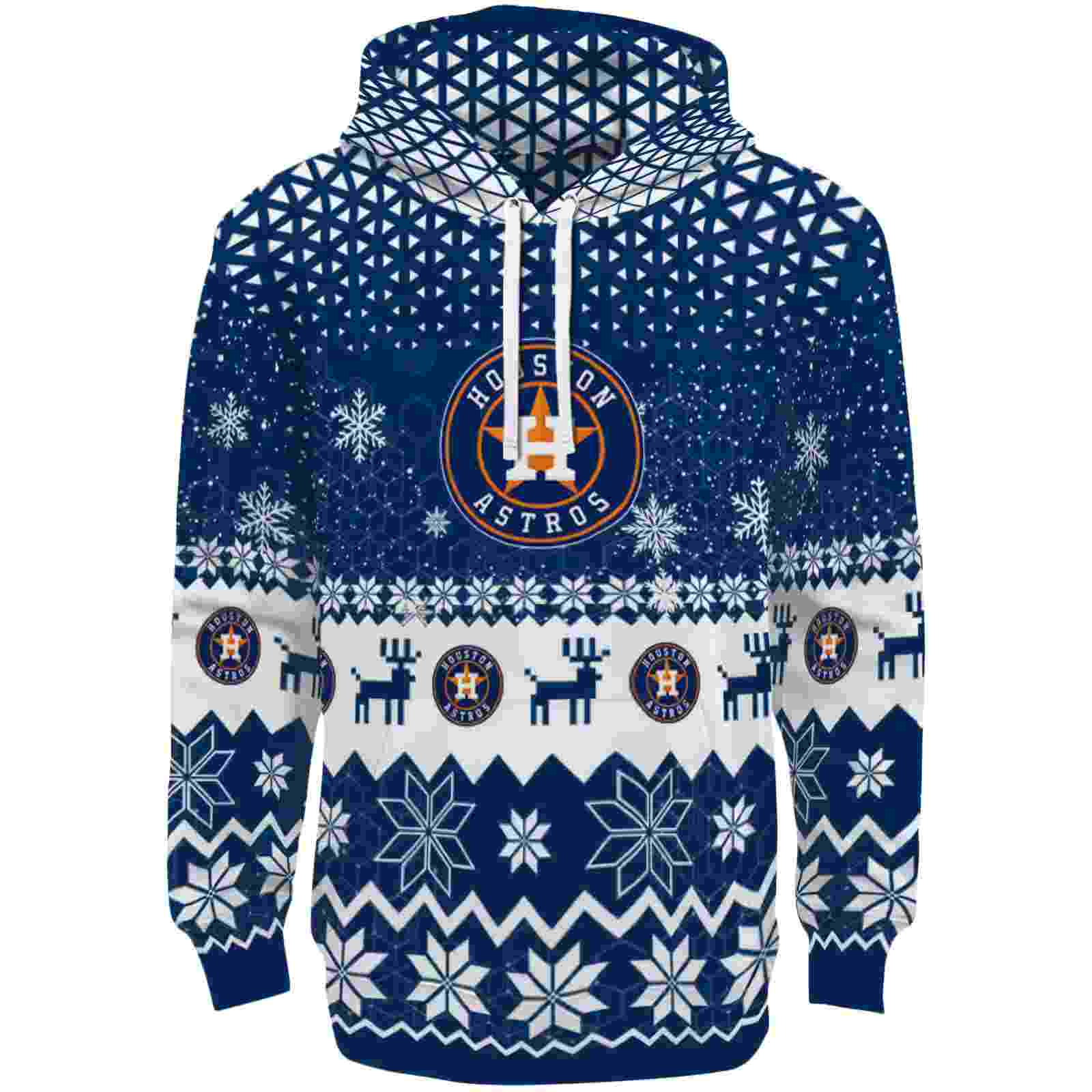 Houston Astros Reindeer Motif Blue Hoodie