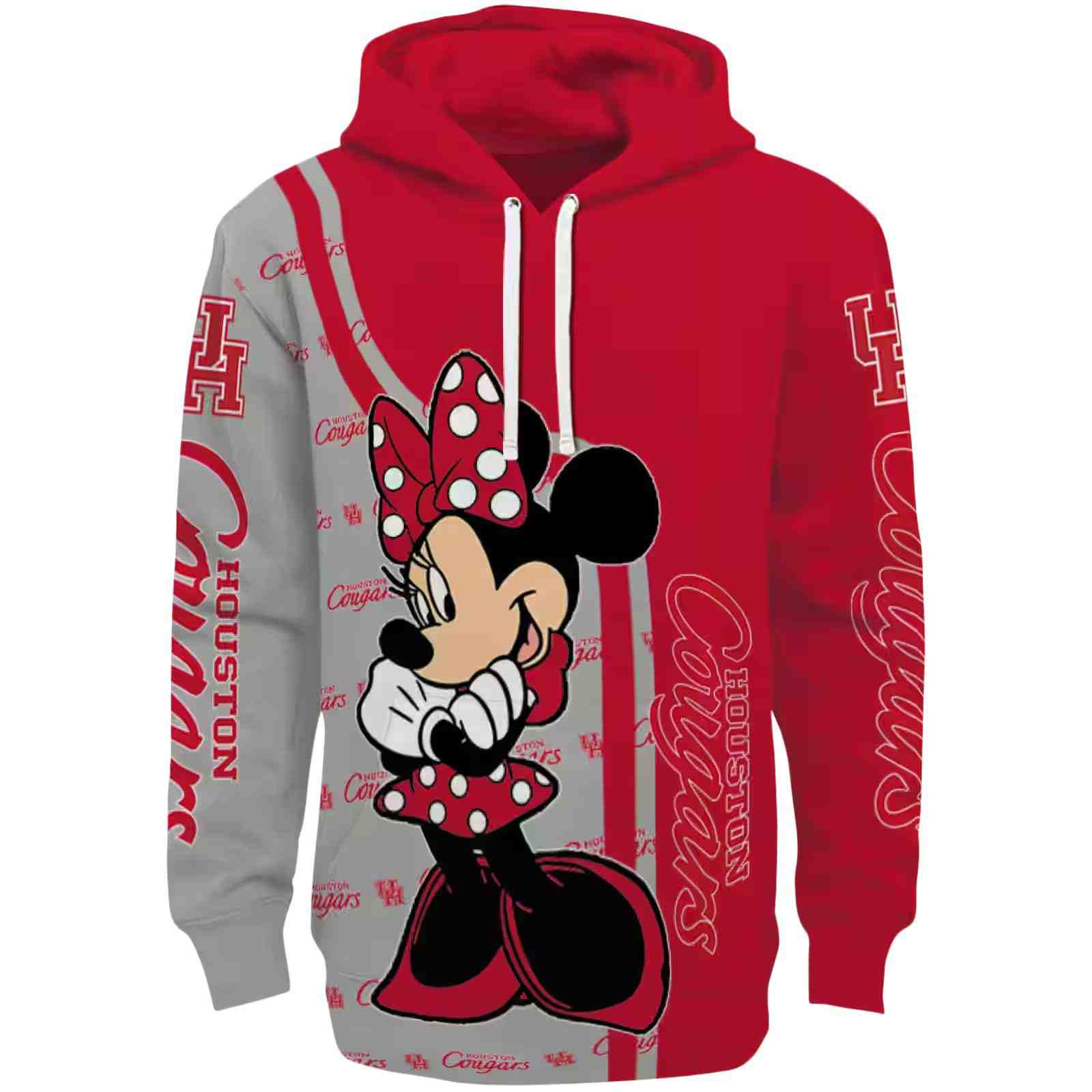 Houston Cougars Minnie Mouse Red Hoodie