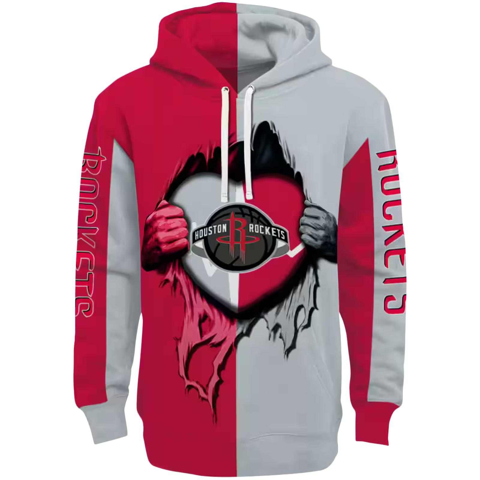 Houston Rockets Heartbeat Graphic Red Hoodie