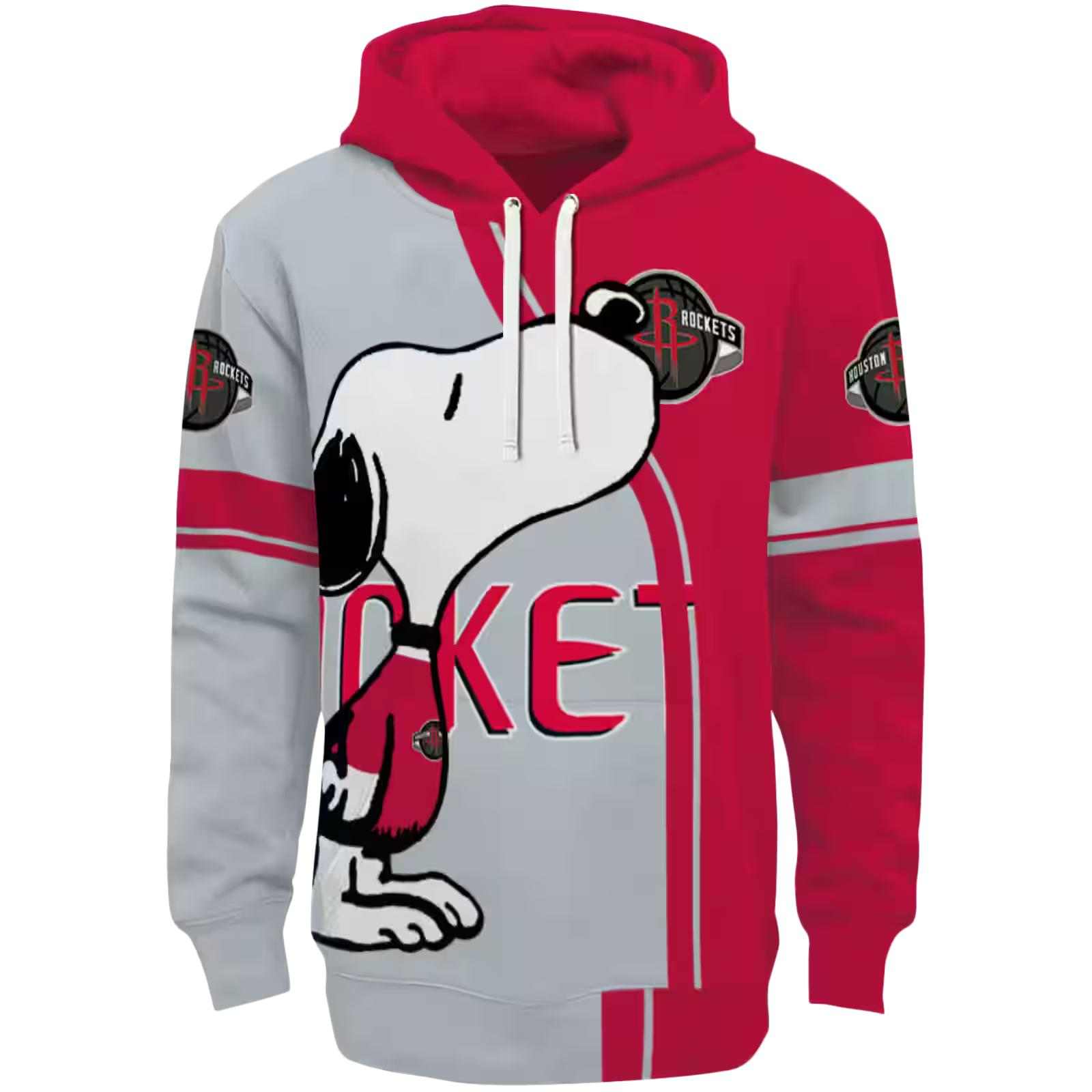 Houston Rockets Playful Snoopy Red Hoodie