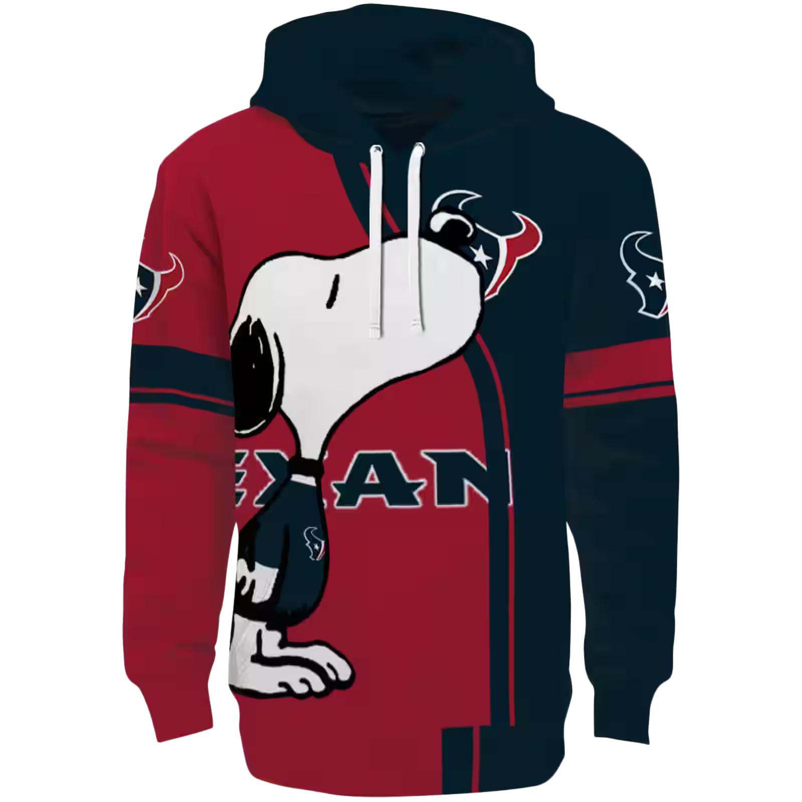 Houston Texans Playful Snoopy Blue Hoodie