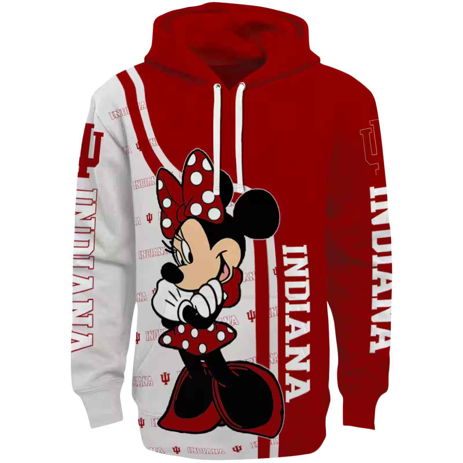 Indiana Hoosiers Minnie Mouse Red Hoodie