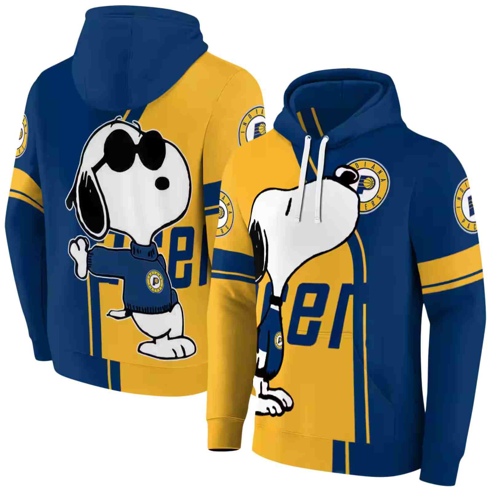 indiana pacers playful snoopy blue hoodie fashion forward