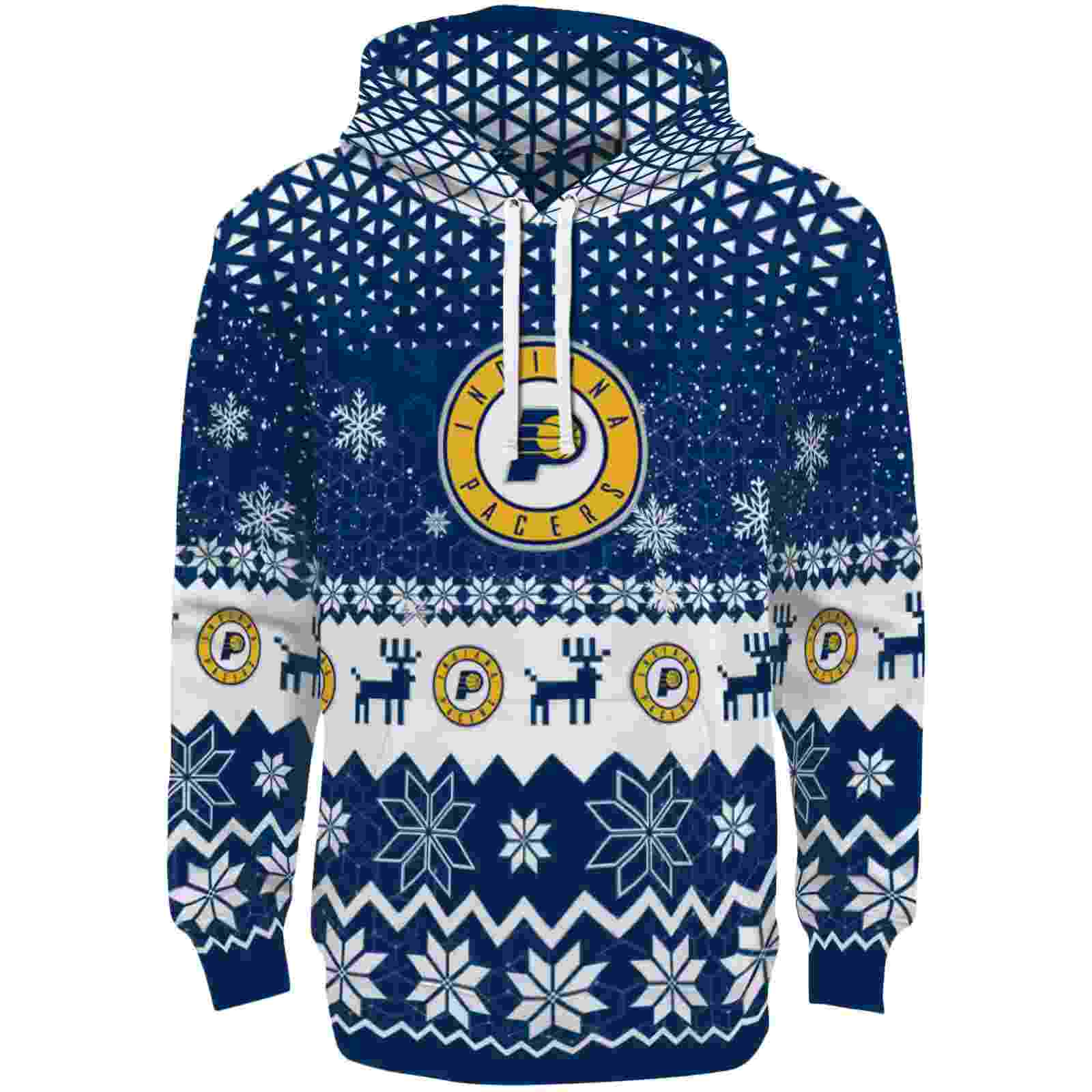 Indiana Pacers Reindeer Motif Blue Hoodie