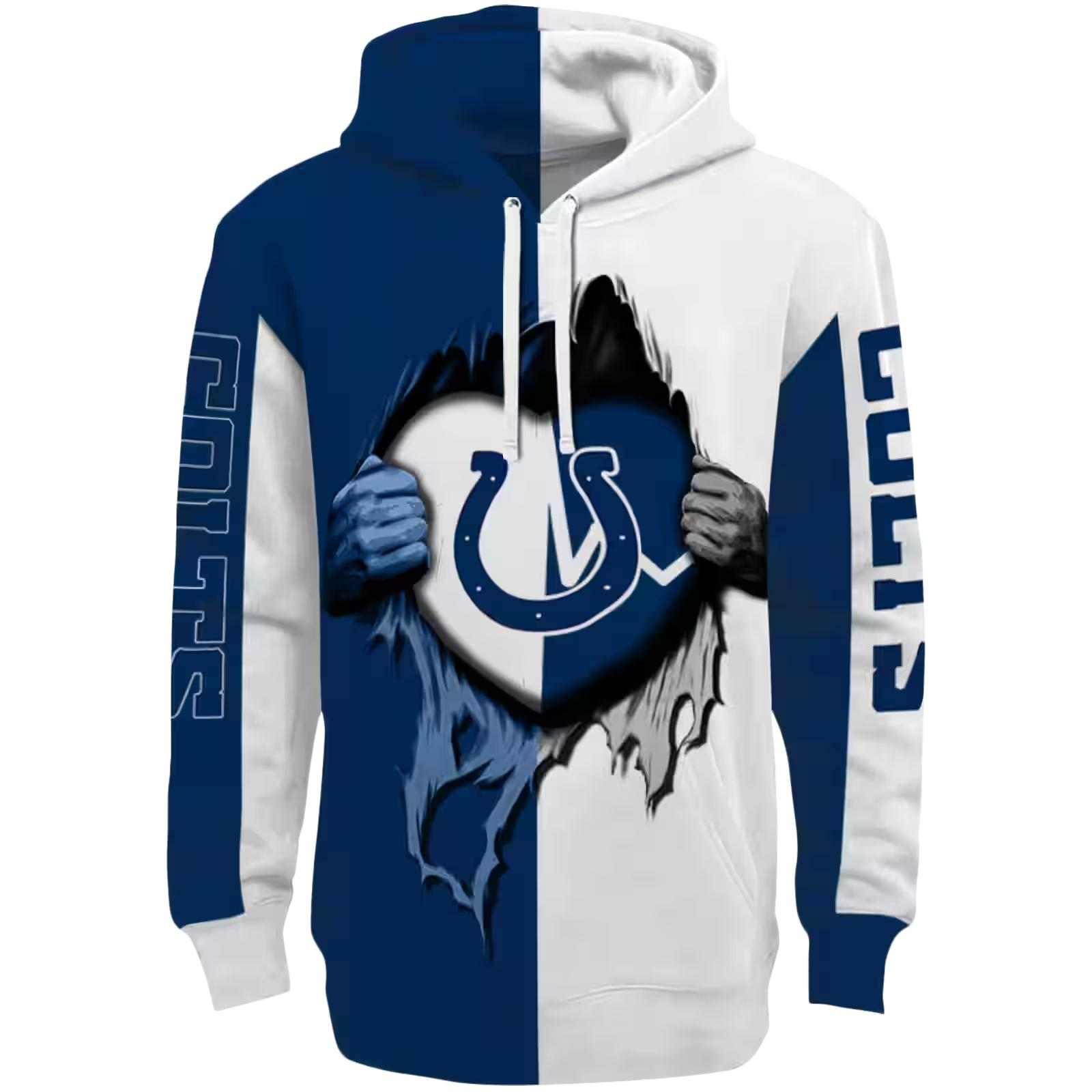 Indianapolis Colts Heartbeat Graphic Blue Hoodie