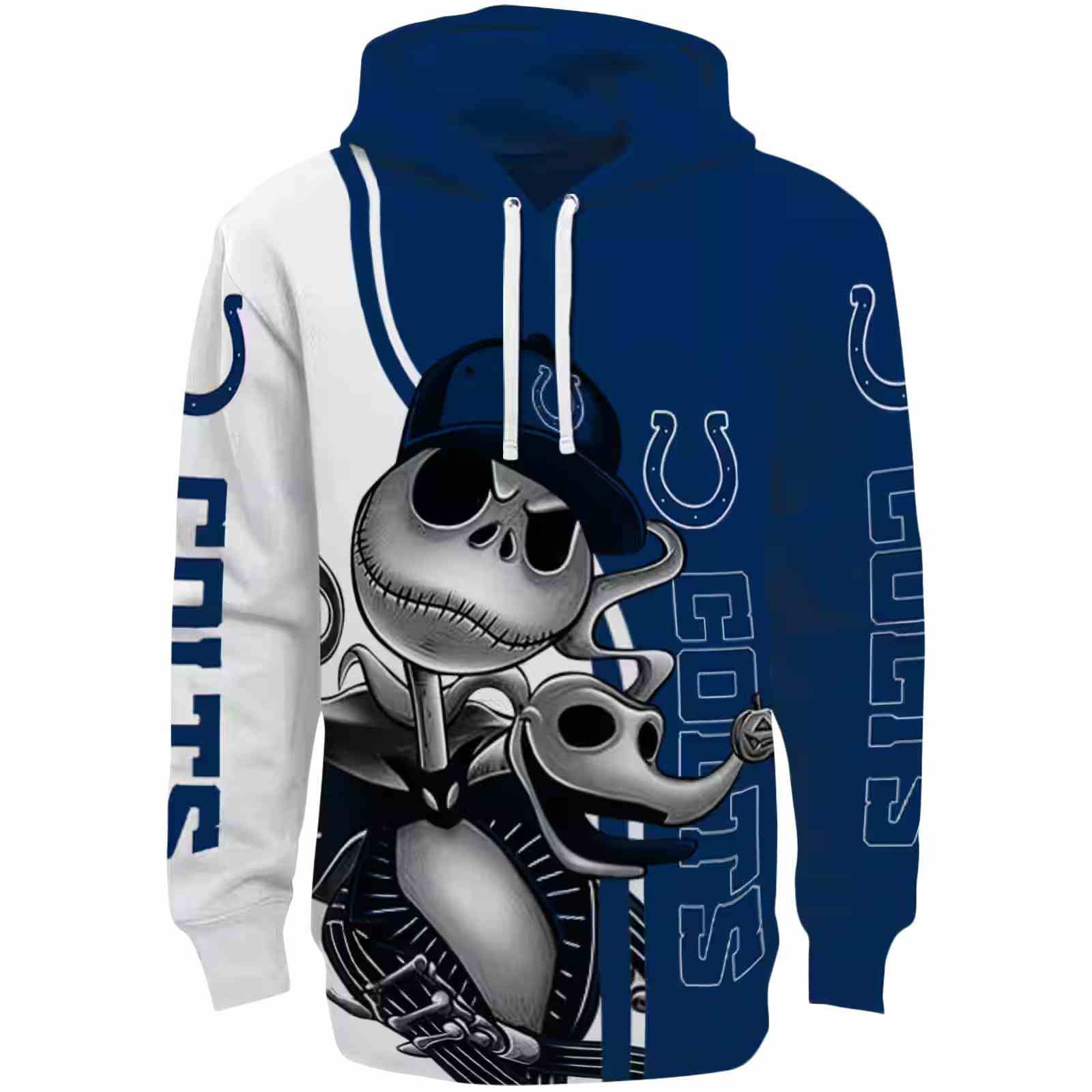 Indianapolis Colts Jack Skellington Blue Hoodie