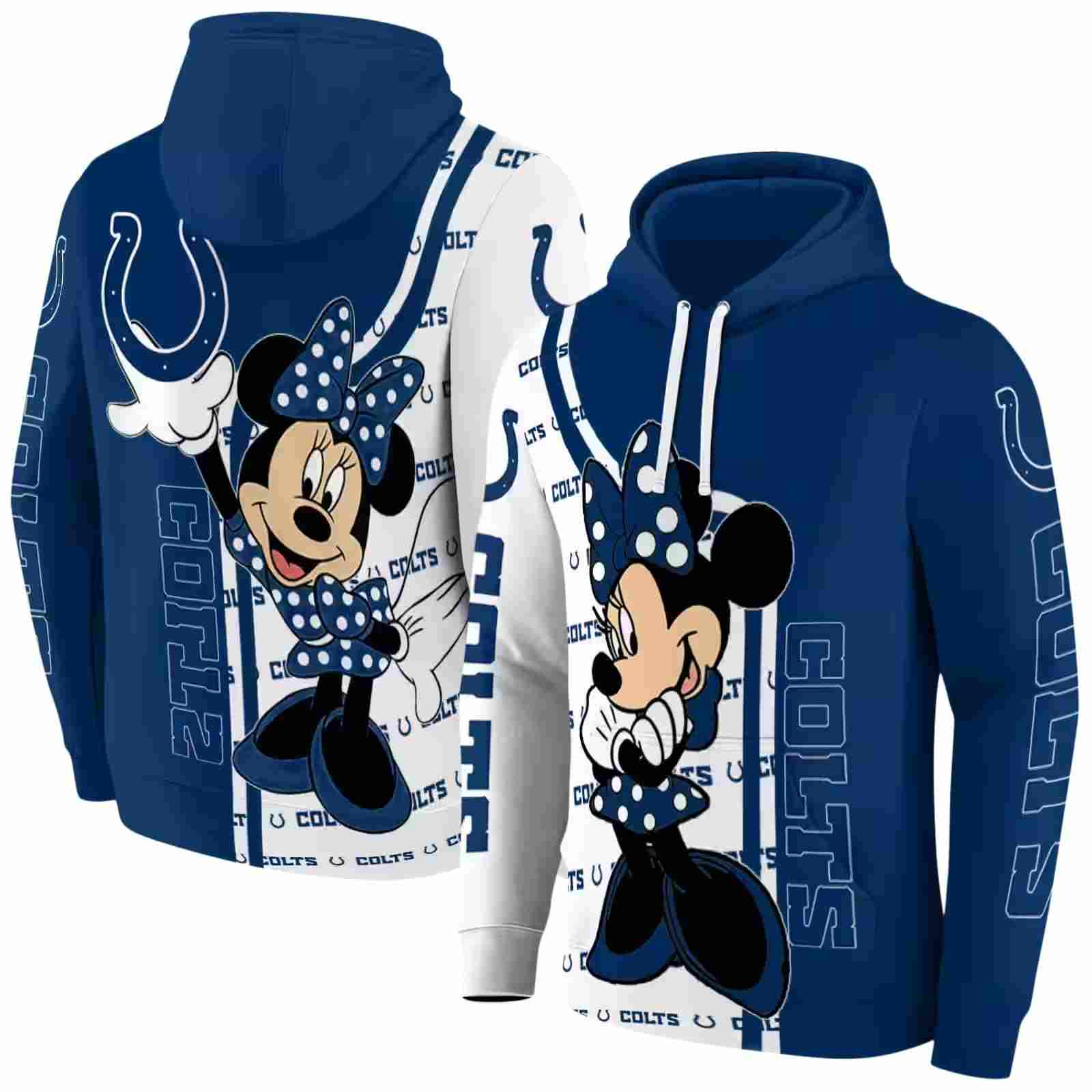 indianapolis colts minnie mouse blue hoodie fashion forward