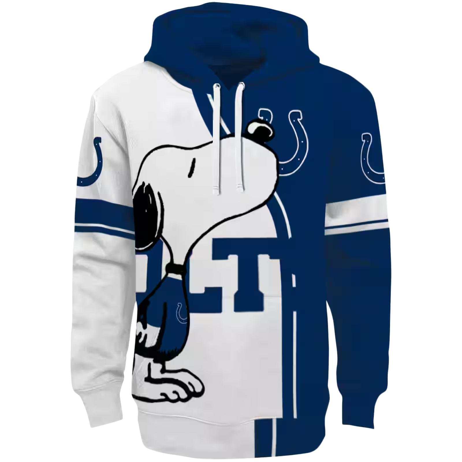 Indianapolis Colts Playful Snoopy Blue Hoodie