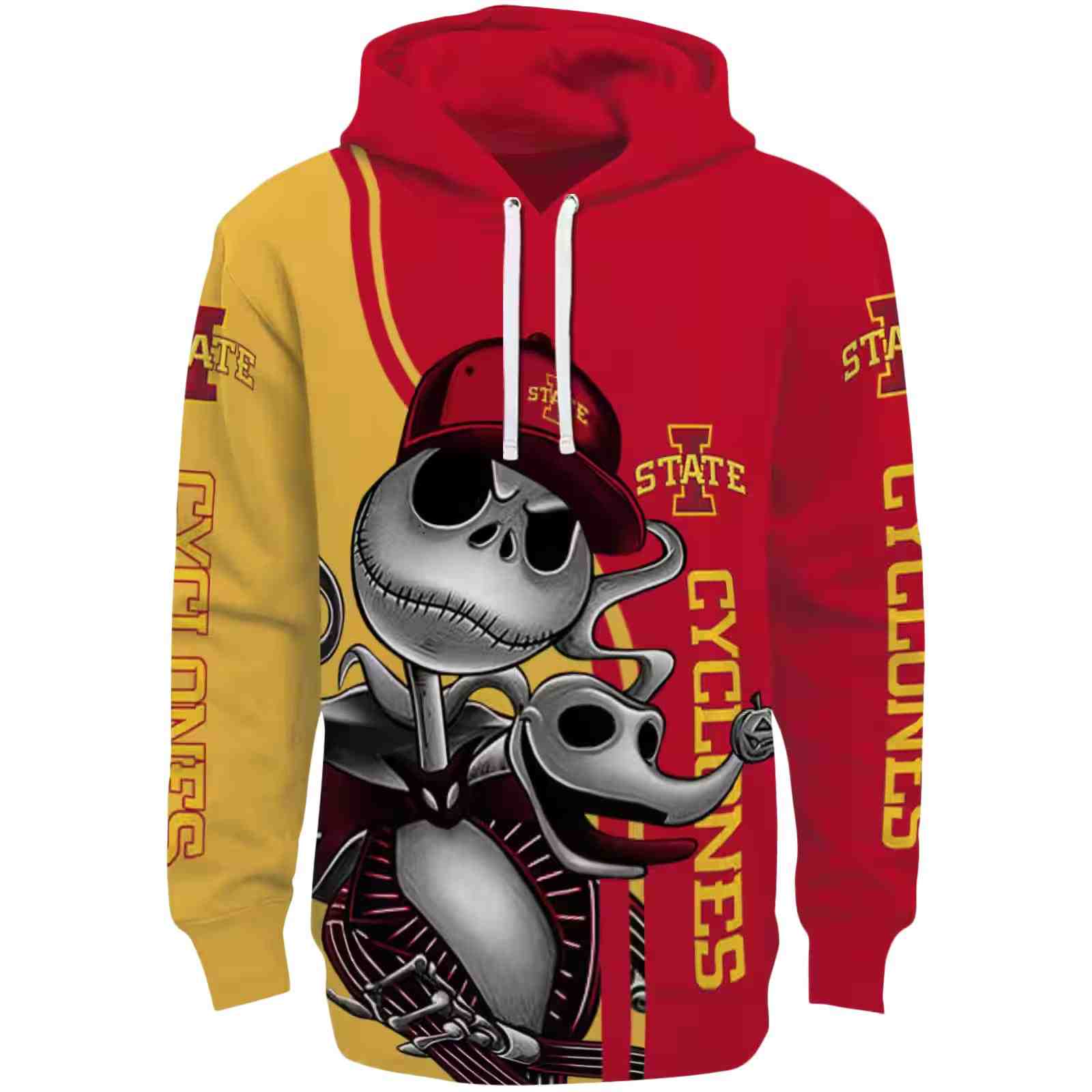 Iowa State Cyclones Jack Skellington Red Hoodie