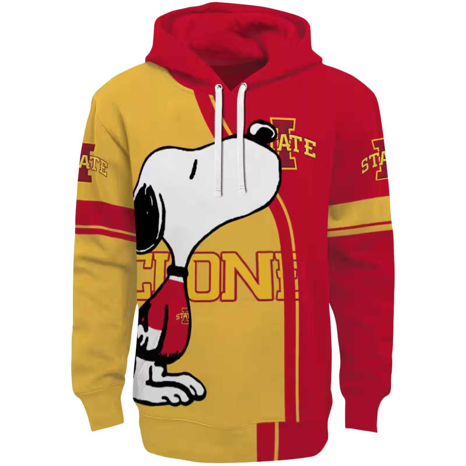 Iowa State Cyclones Playful Snoopy Red Hoodie