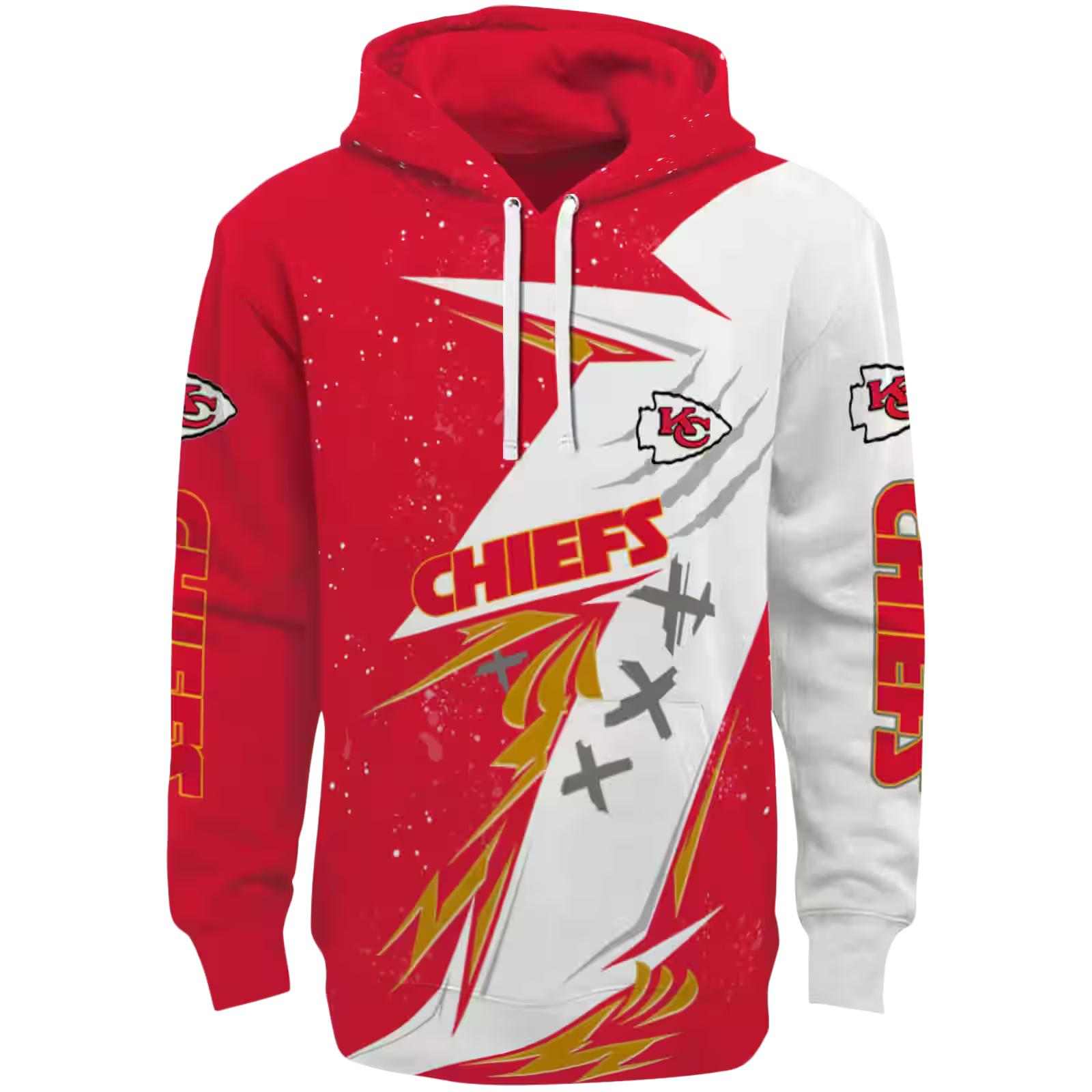 Kansas City Chiefs Dynamic Slash Red White Hoodie