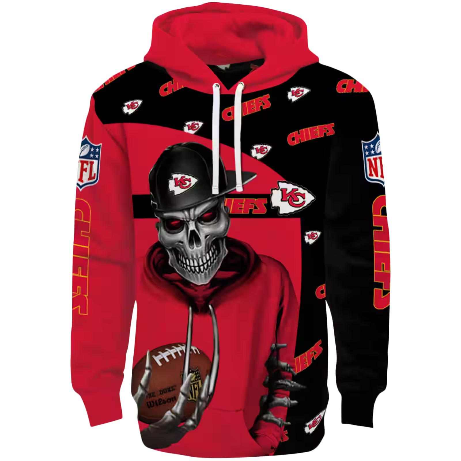 Kansas City Chiefs Grim Vibe Red Black Hoodie