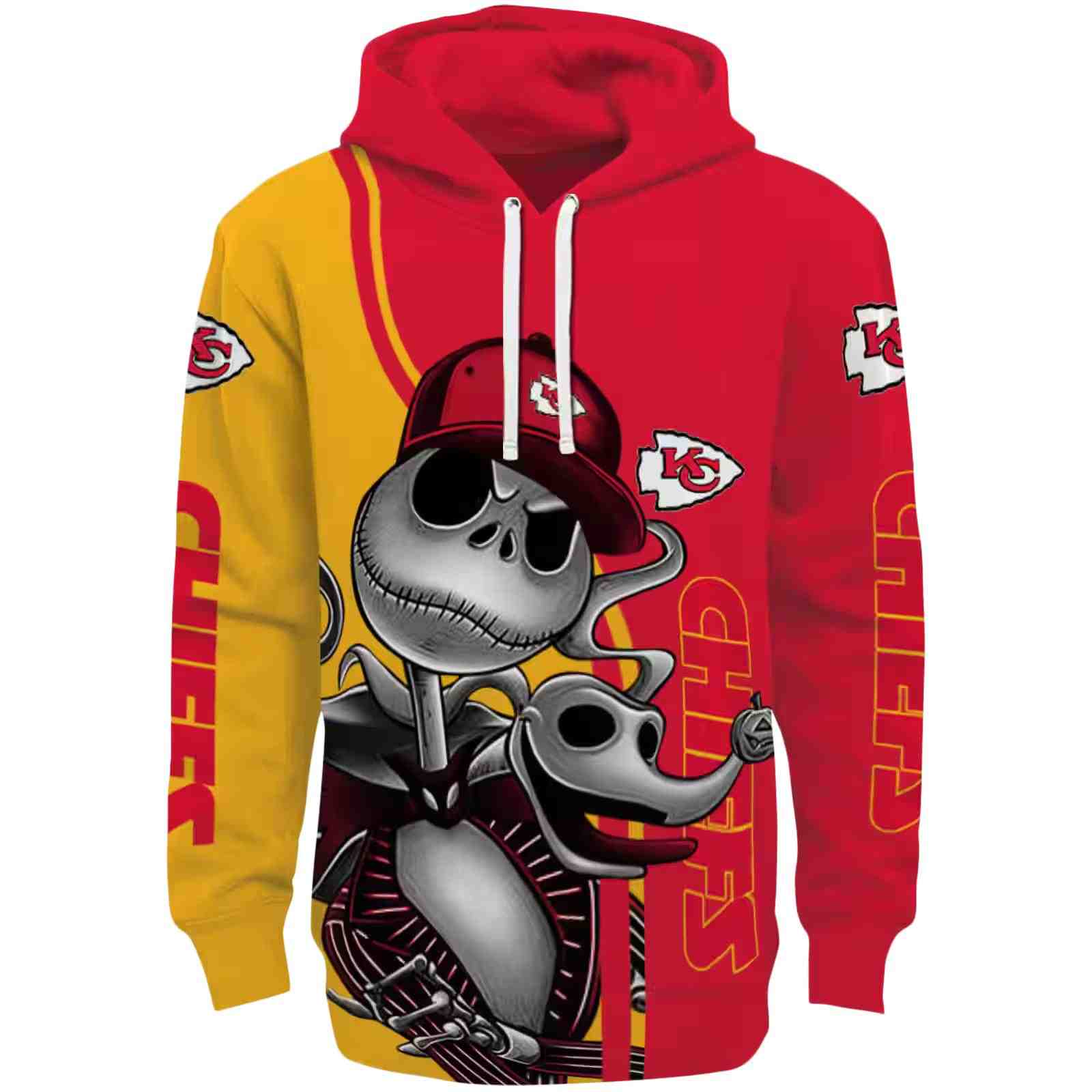 Kansas City Chiefs Jack Skellington Red Hoodie