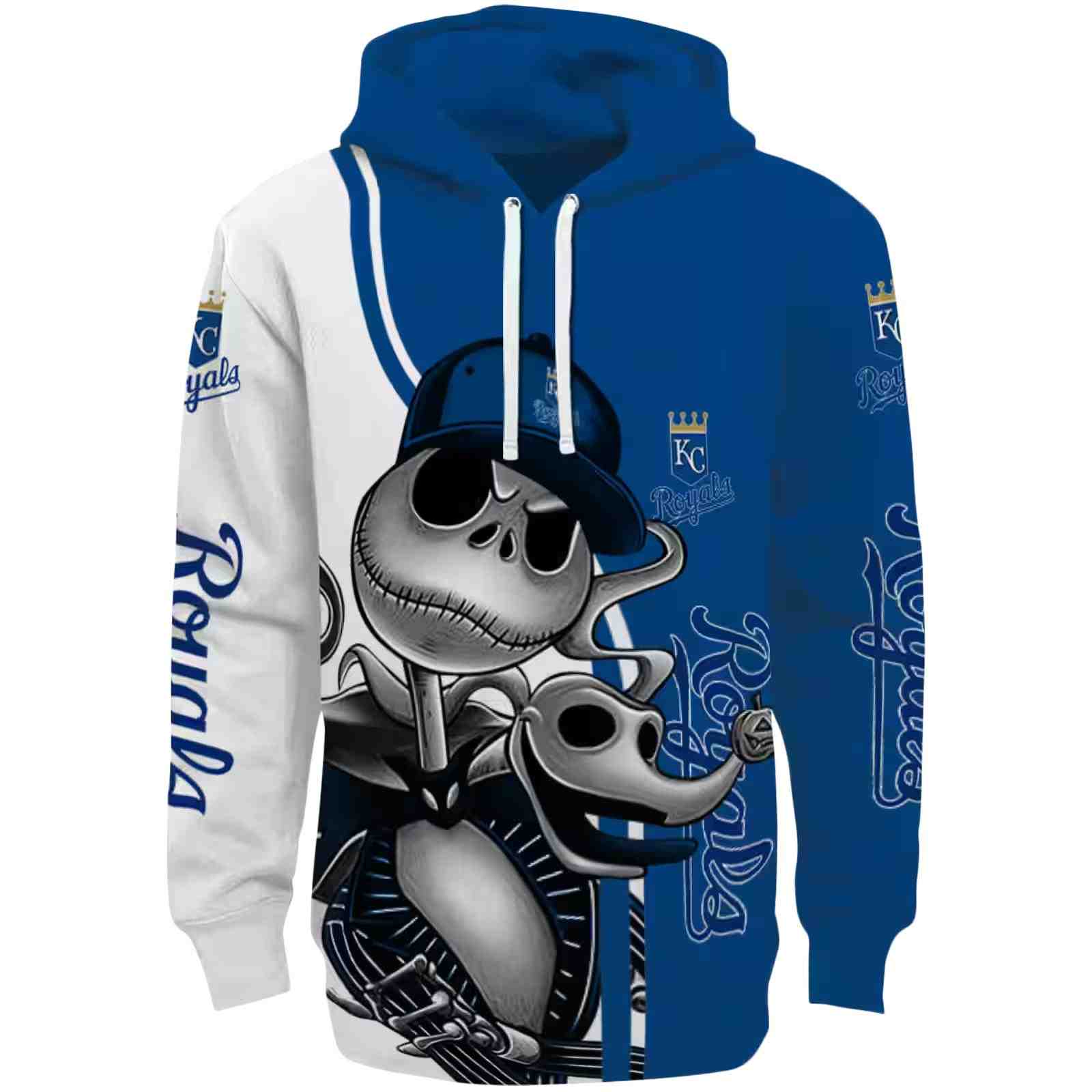 Kansas City Royals Jack Skellington Royal Blue Hoodie