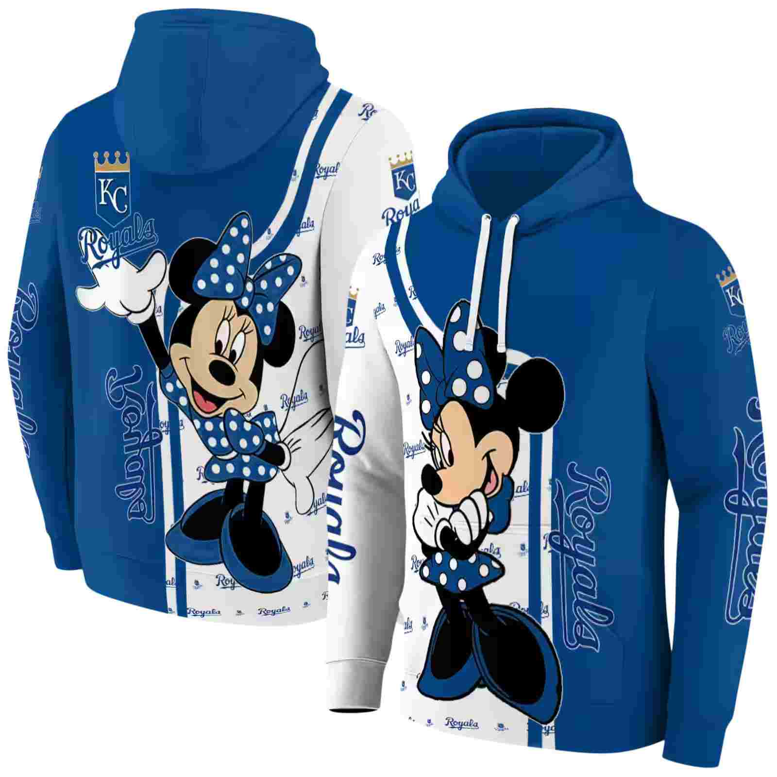 kansas city royals minnie mouse royal blue hoodie fashion forward