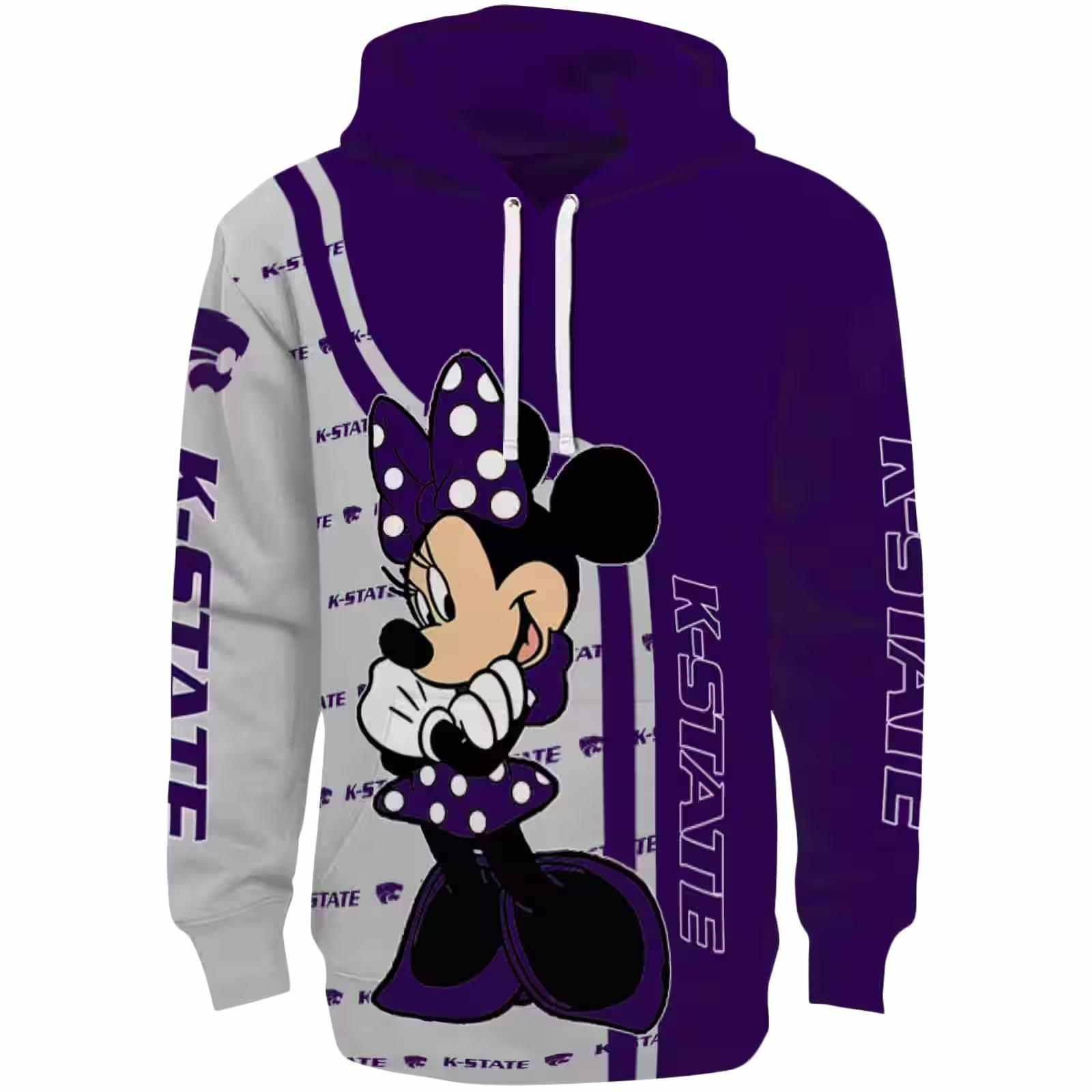 Kansas State Wildcats Minnie Mouse Purple Hoodie