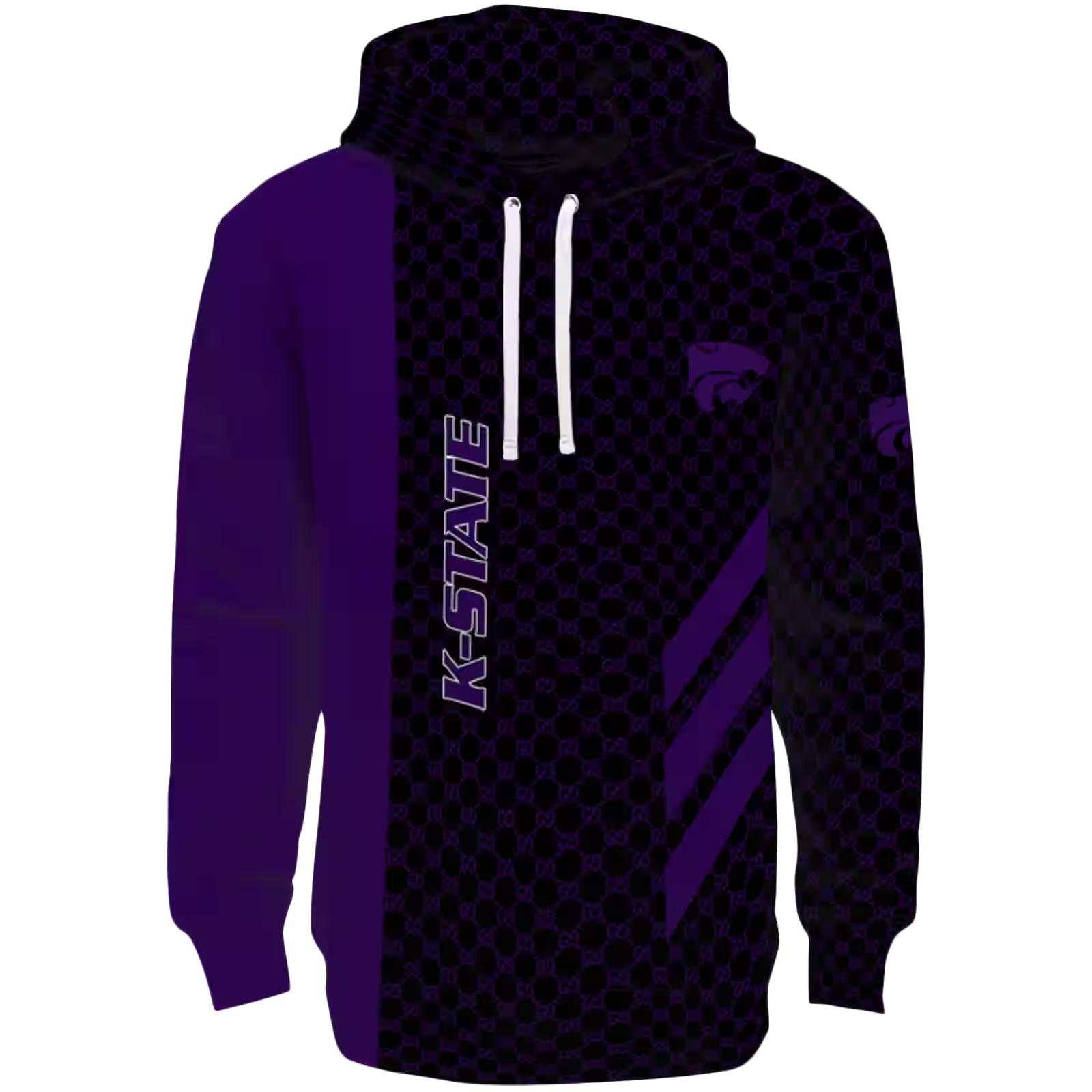 Kansas State Wildcats Monogram Pattern Purple Hoodie