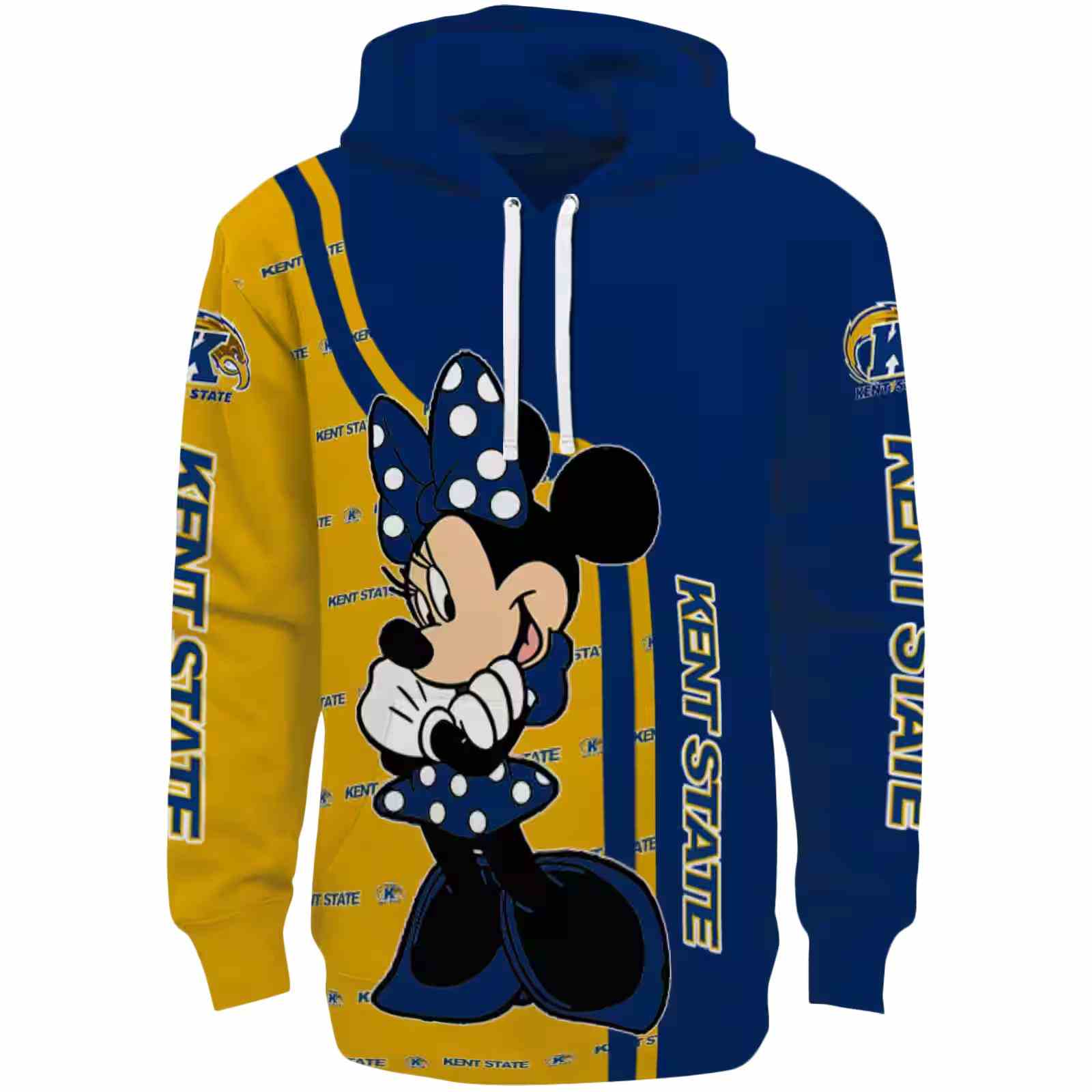 Kent State Golden Flashes Minnie Mouse Navy Blue Hoodie