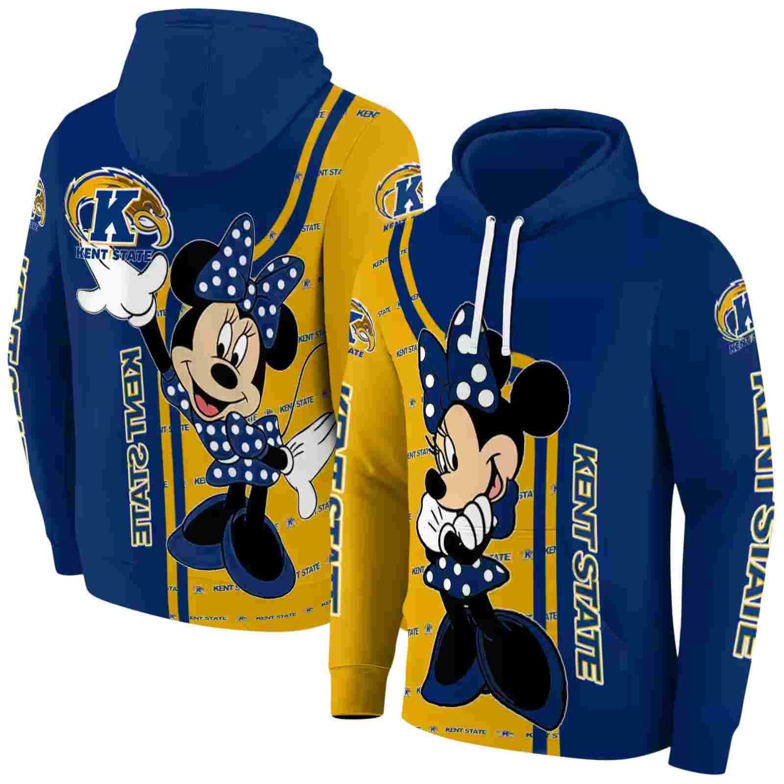 kent state golden flashes minnie mouse navy blue hoodie fashion forward