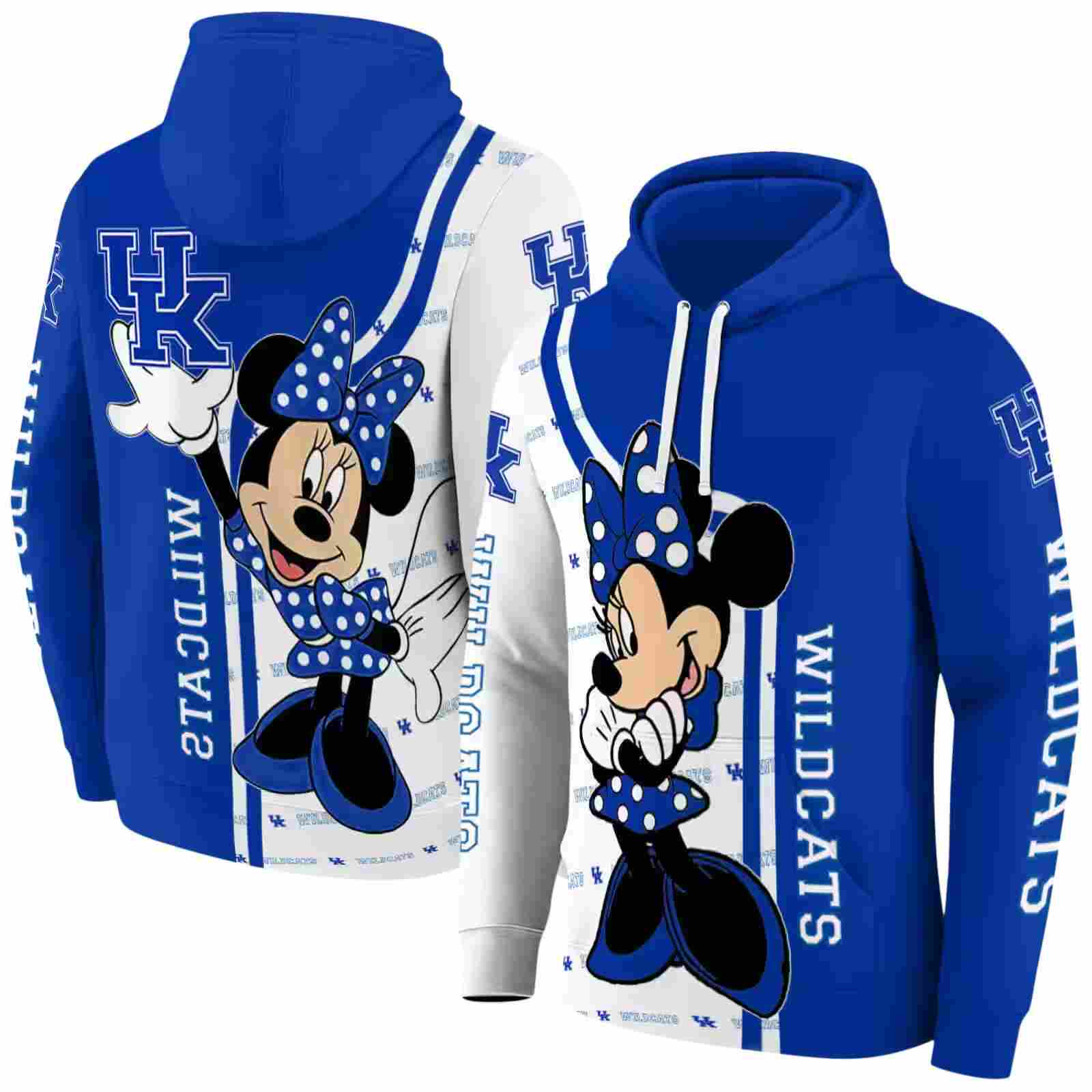 kentucky wildcats minnie mouse blue hoodie fashion forward