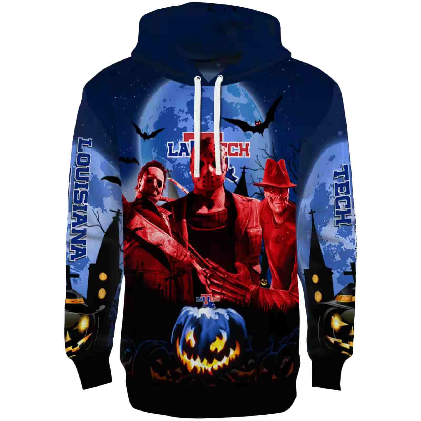 LA Tech Halloween Vibes Blue Black Hoodie