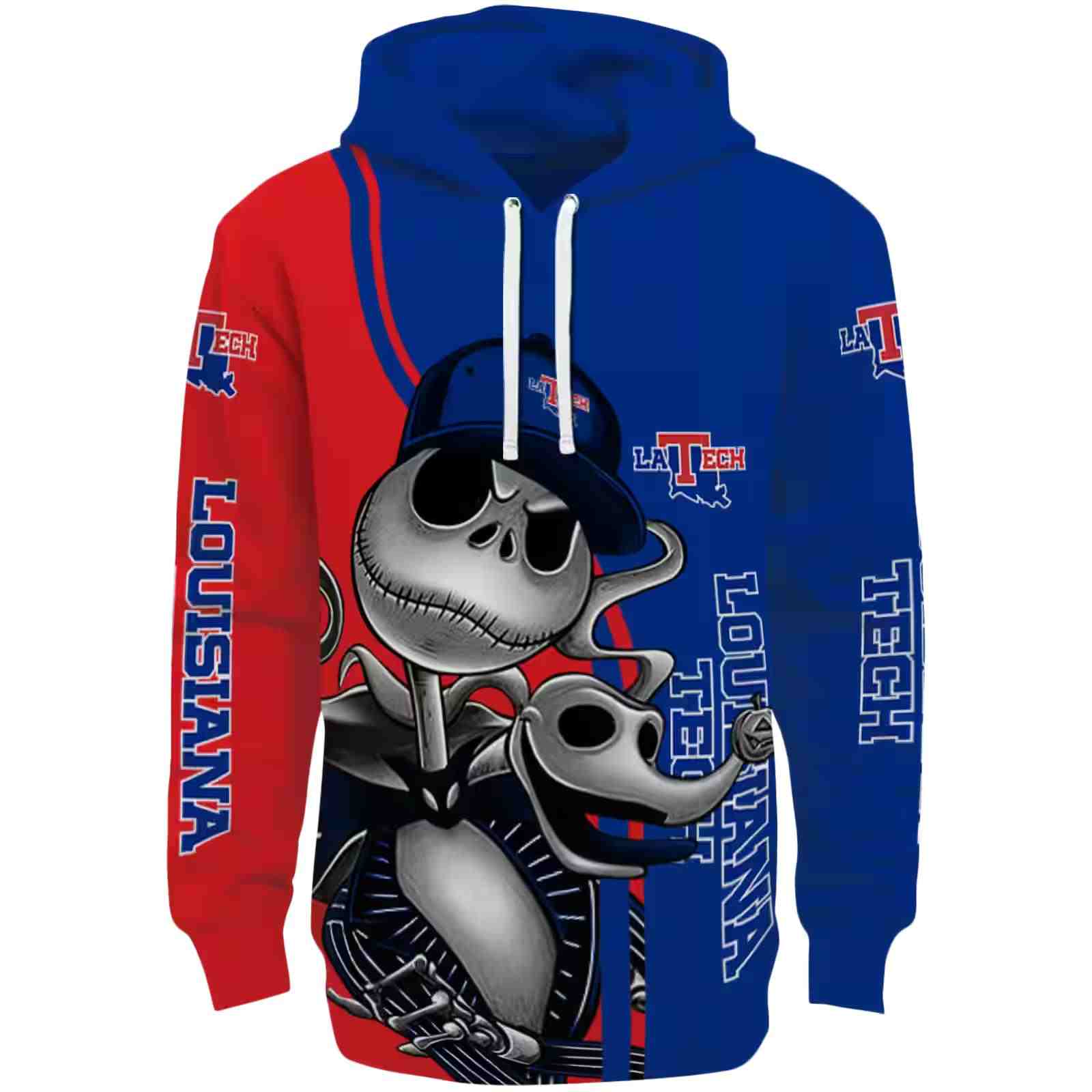 LA Tech Jack Skellington Blue Hoodie