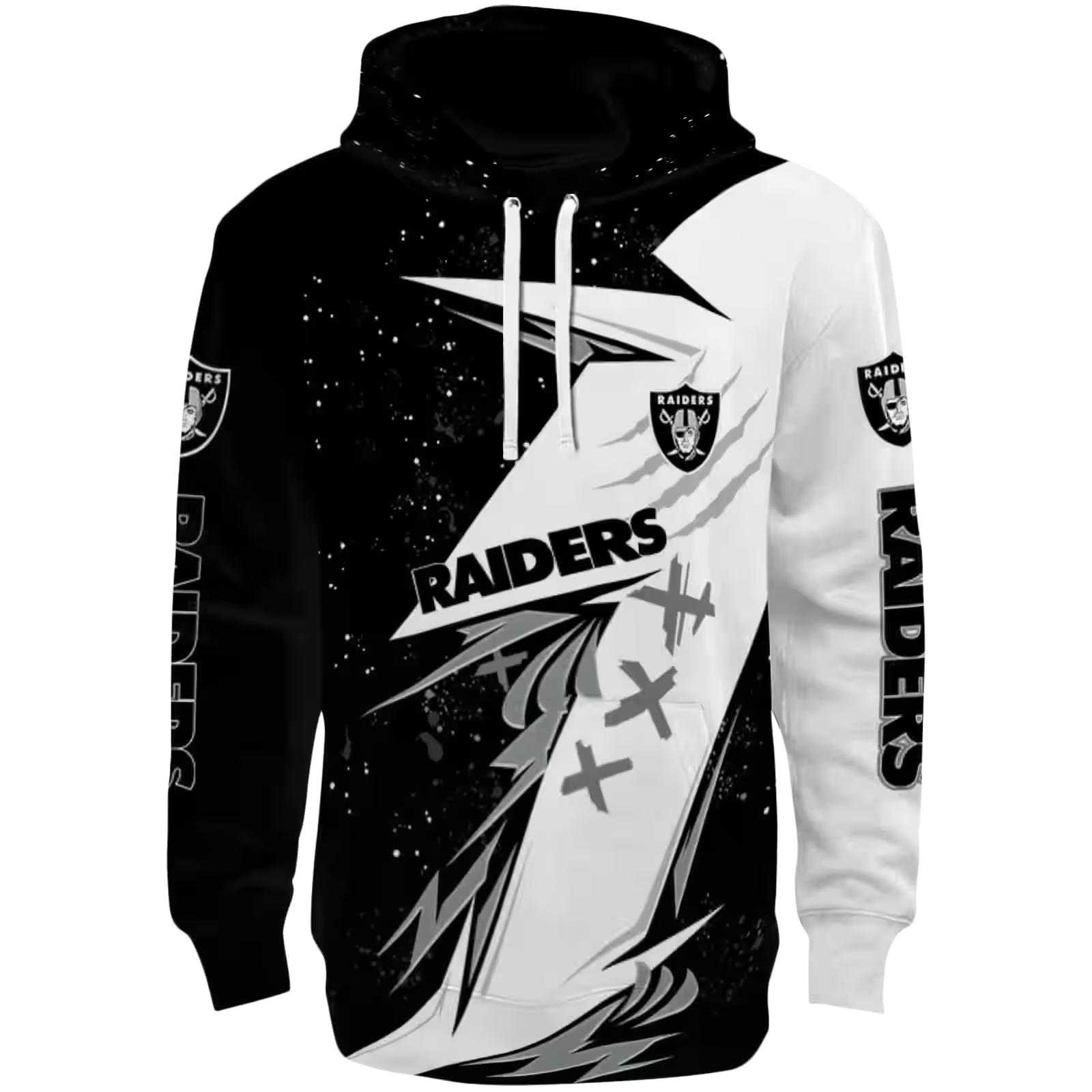 Las Vegas Raiders Dynamic Slash Black White Hoodie