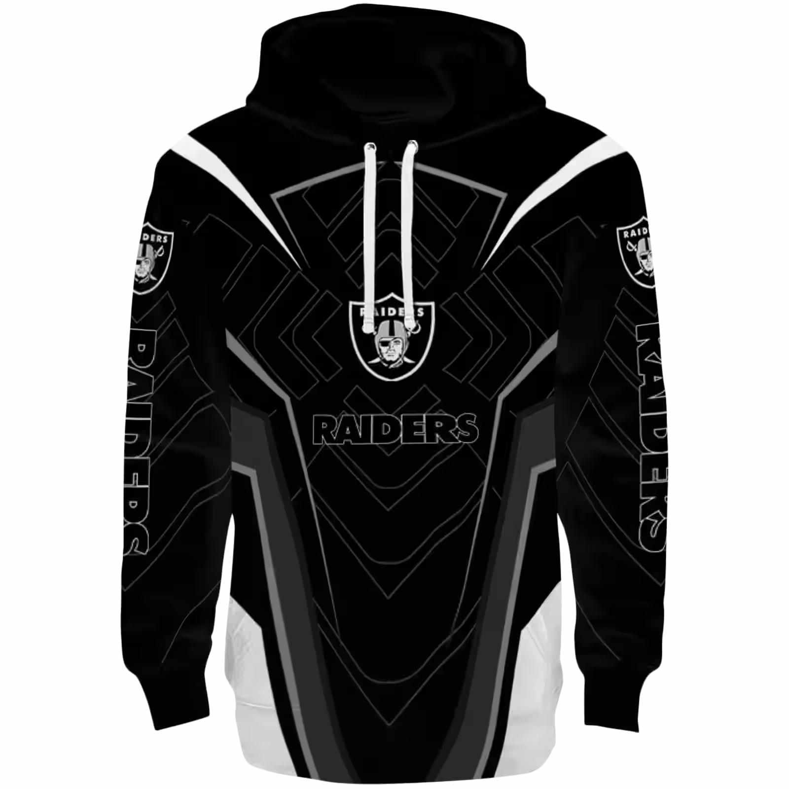 Las Vegas Raiders Futuristic Pattern Black Hoodie