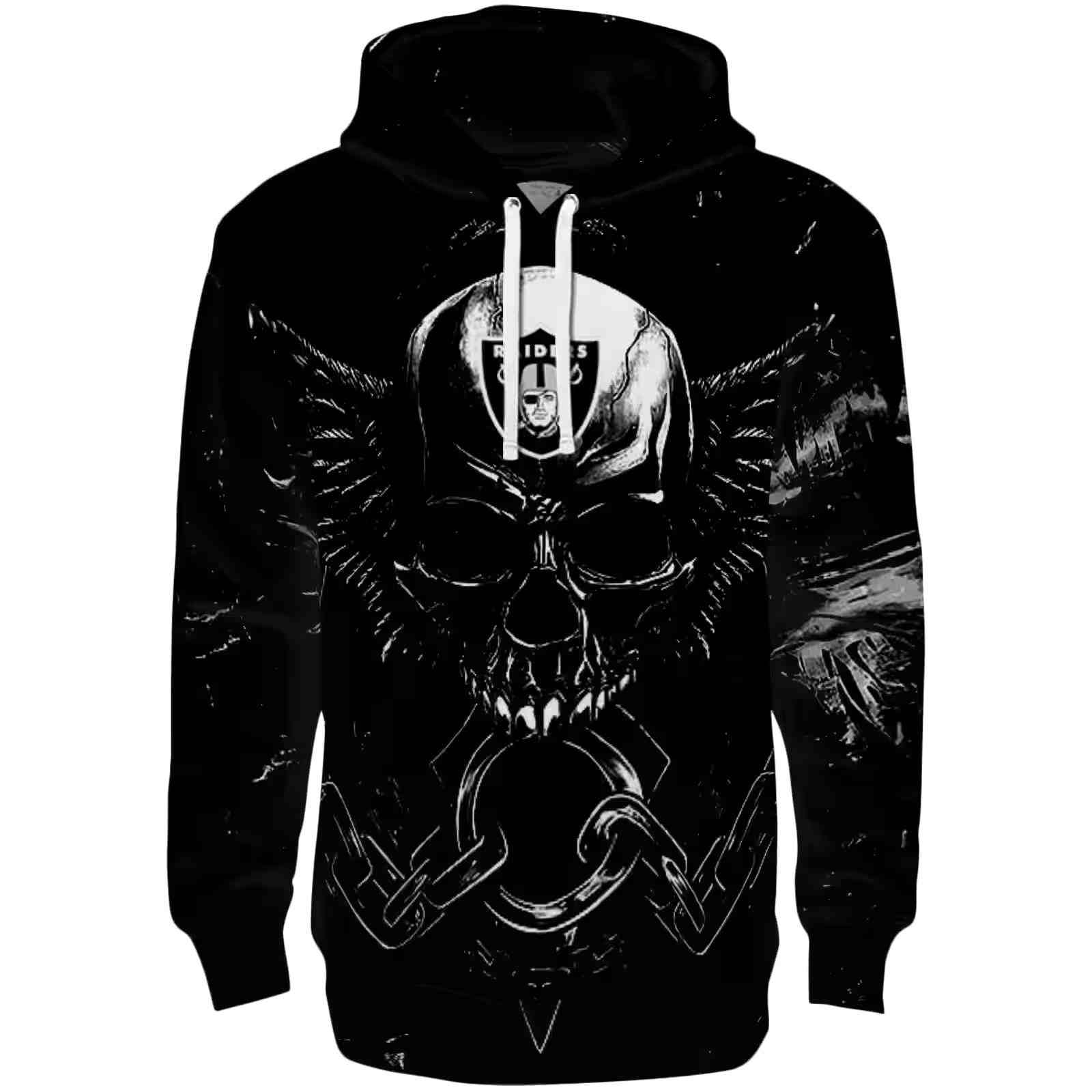 Las Vegas Raiders Skull Artwork Black Hoodie