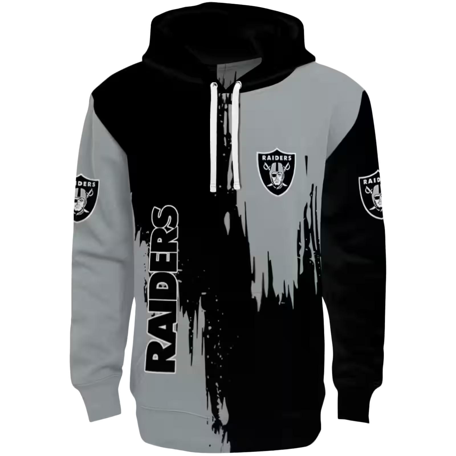 Las Vegas Raiders Splatter Effect Black Hoodie