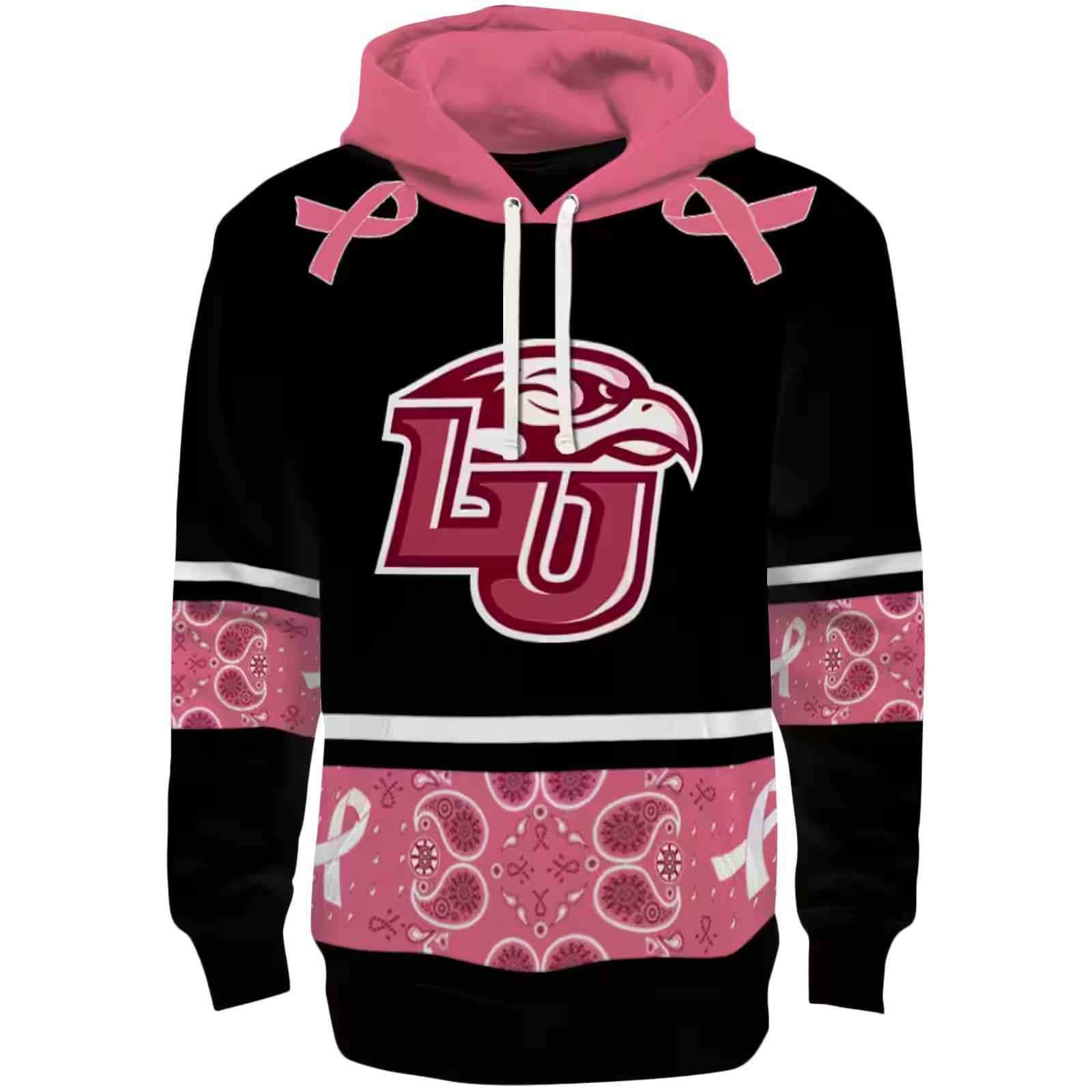 Liberty Flames Awareness Ribbon Black Pink Hoodie