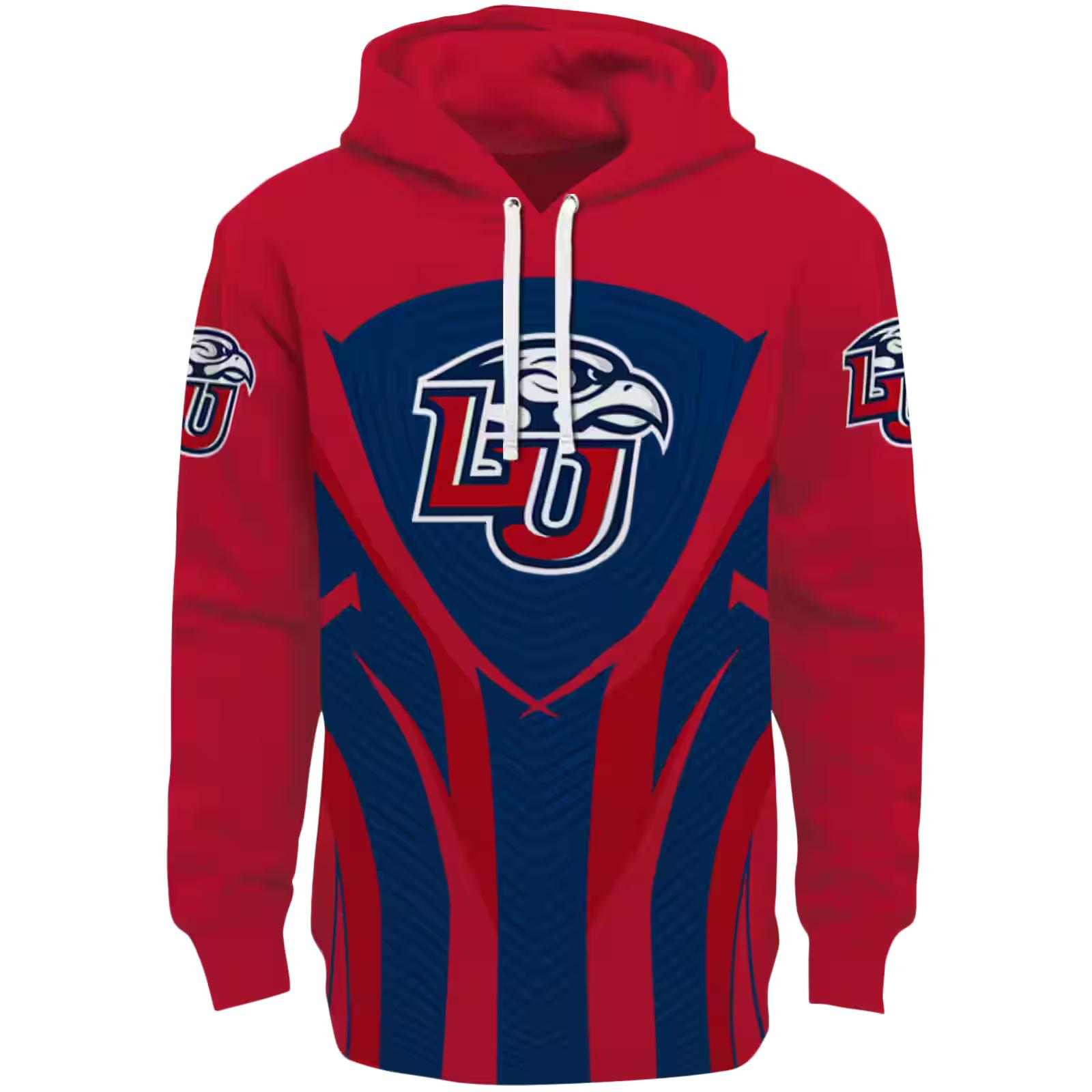 Liberty Flames Concentric Lines Red Black Hoodie