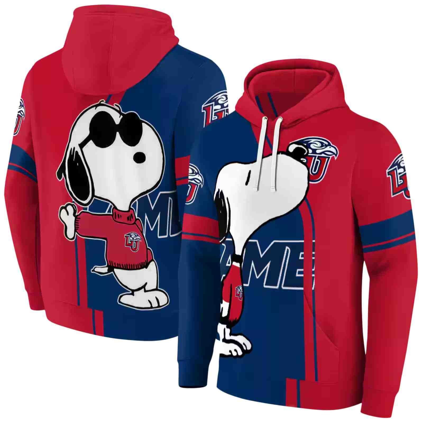 liberty flames playful snoopy red hoodie fashion forward