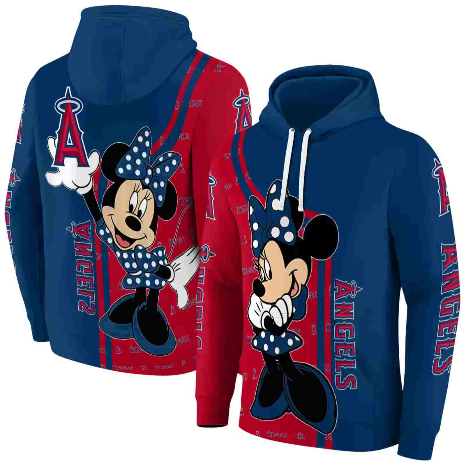 los angeles angels minnie mouse blue hoodie fashion forward