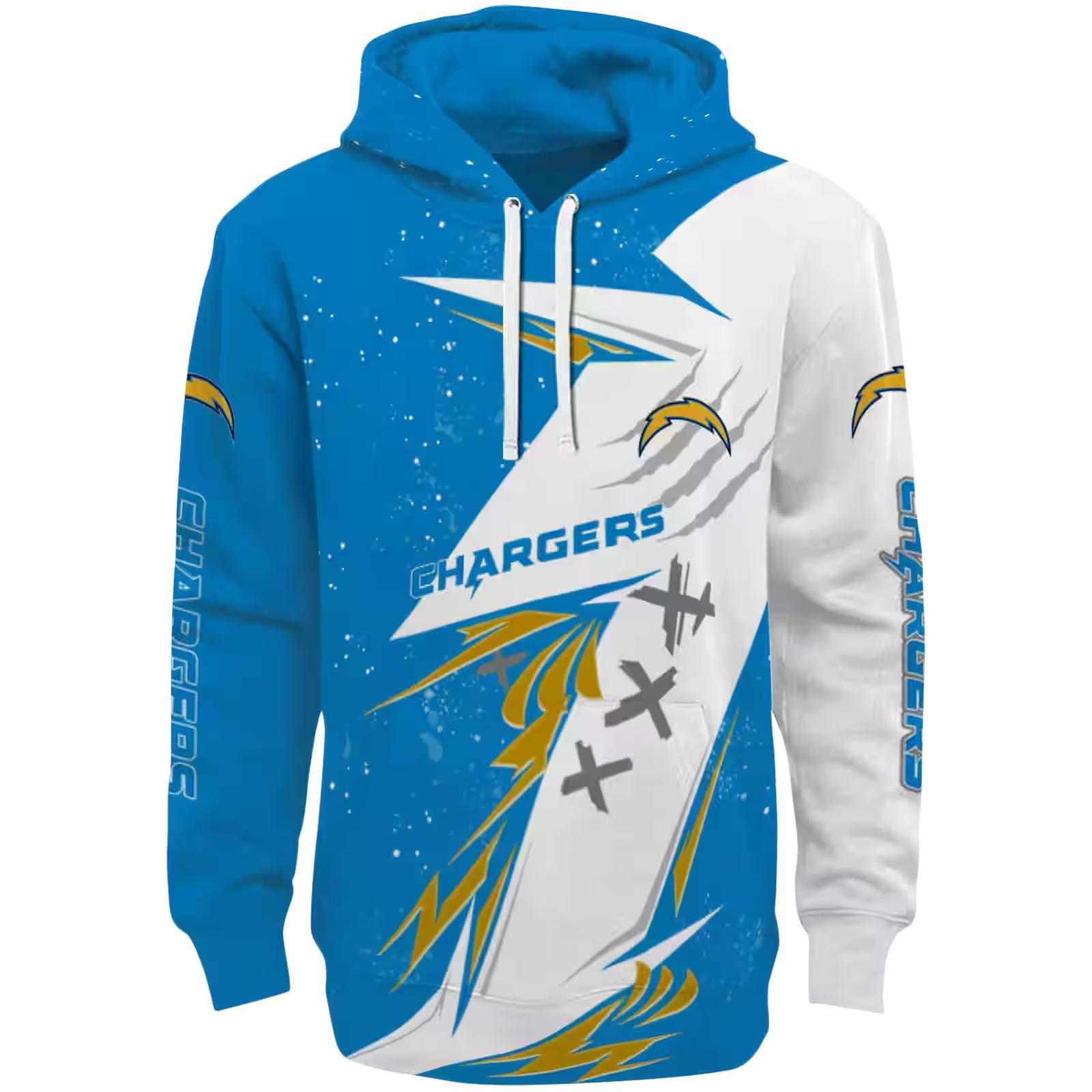 Los Angeles Chargers Dynamic Slash Blue White Hoodie