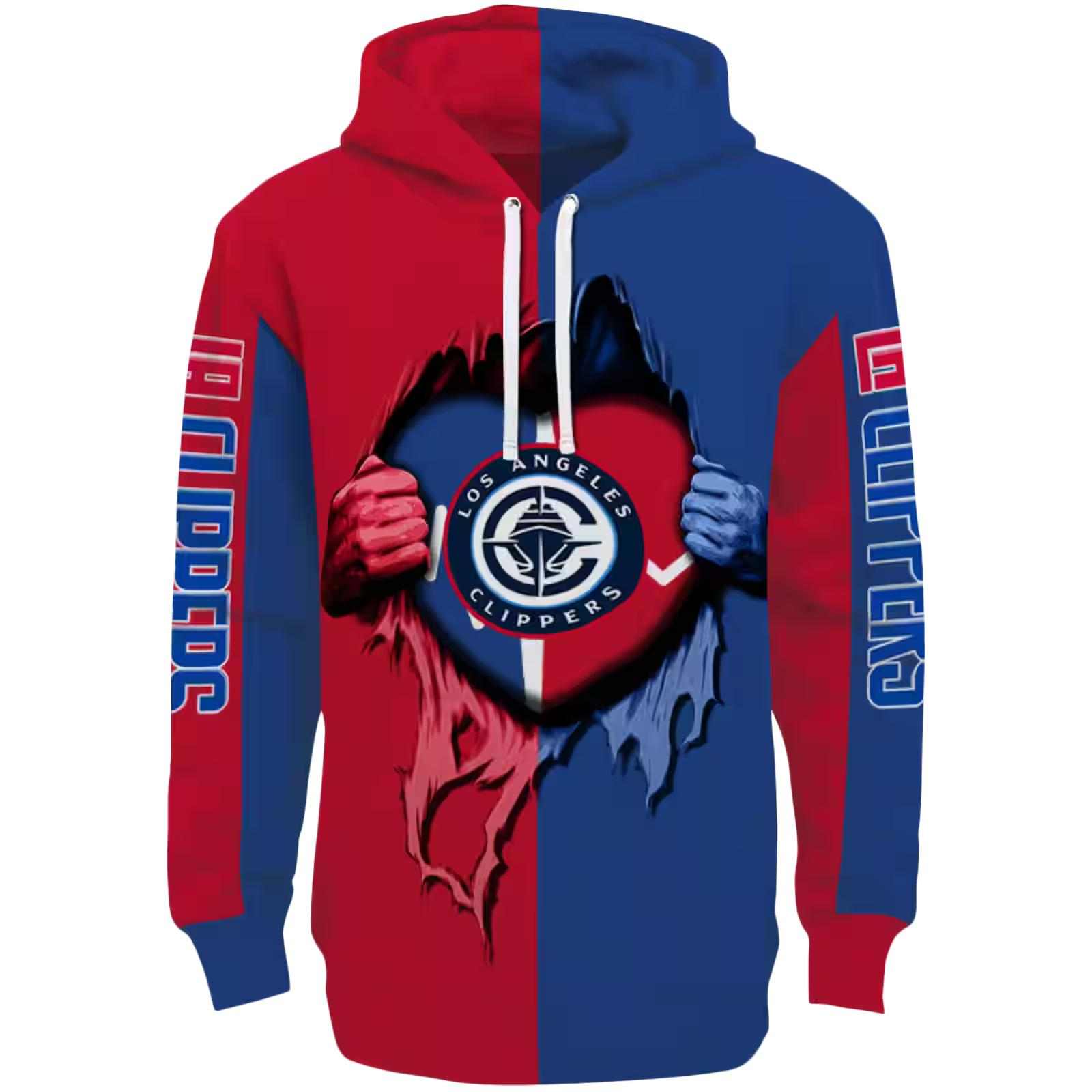 Los Angeles Clippers Heartbeat Graphic Red Hoodie