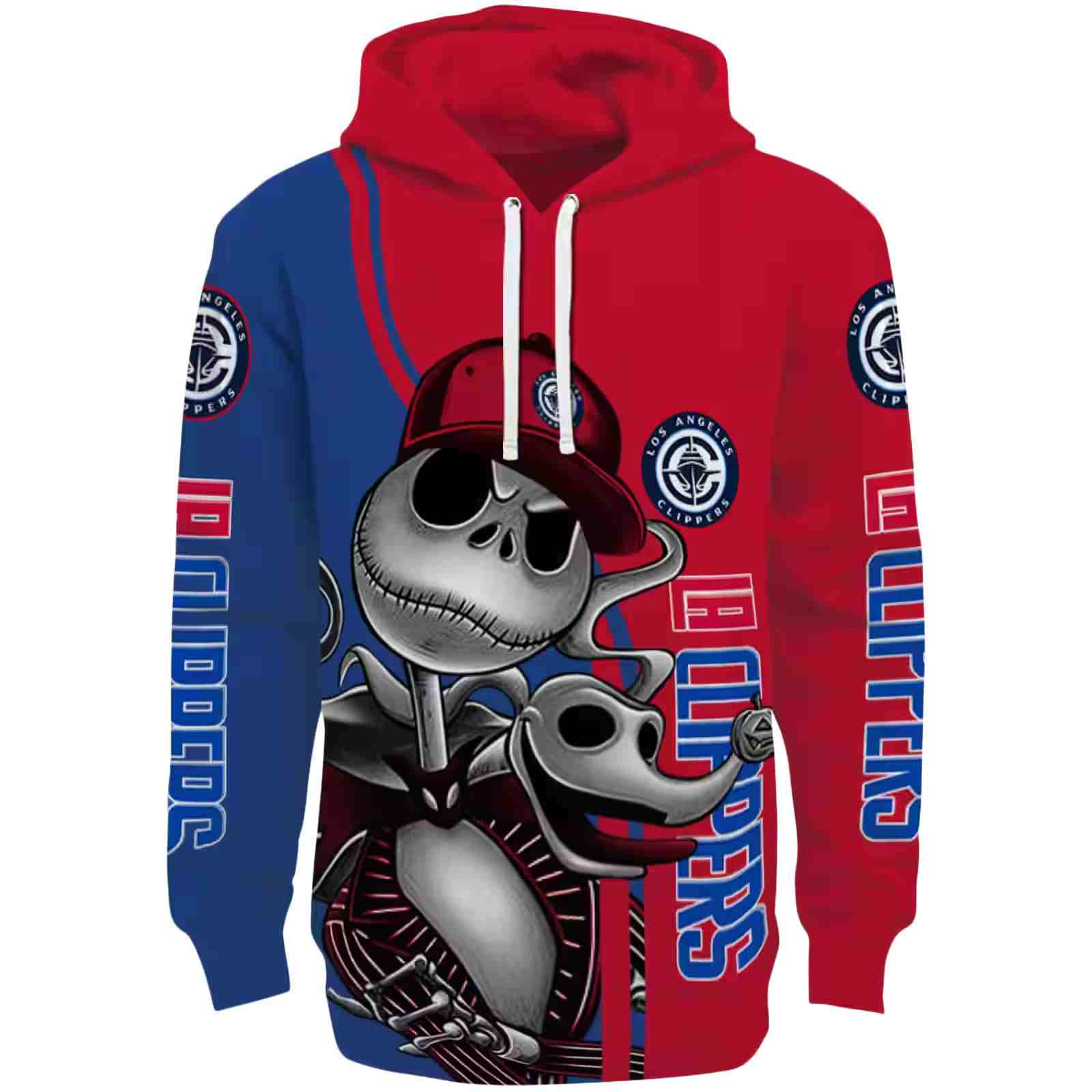 Los Angeles Clippers Jack Skellington Red Hoodie