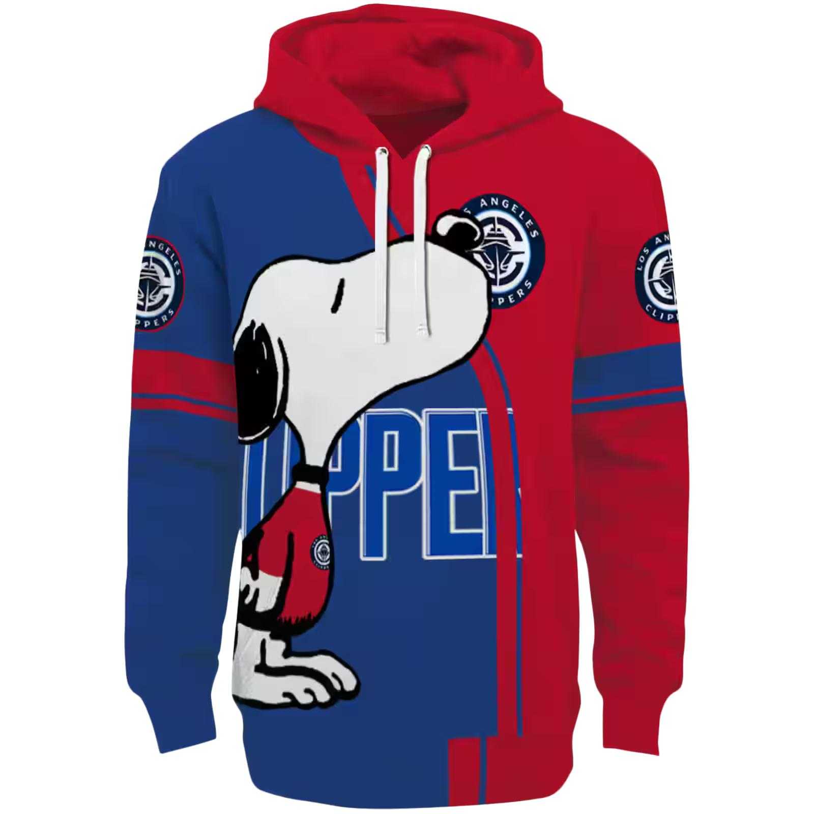 Los Angeles Clippers Playful Snoopy Red Hoodie