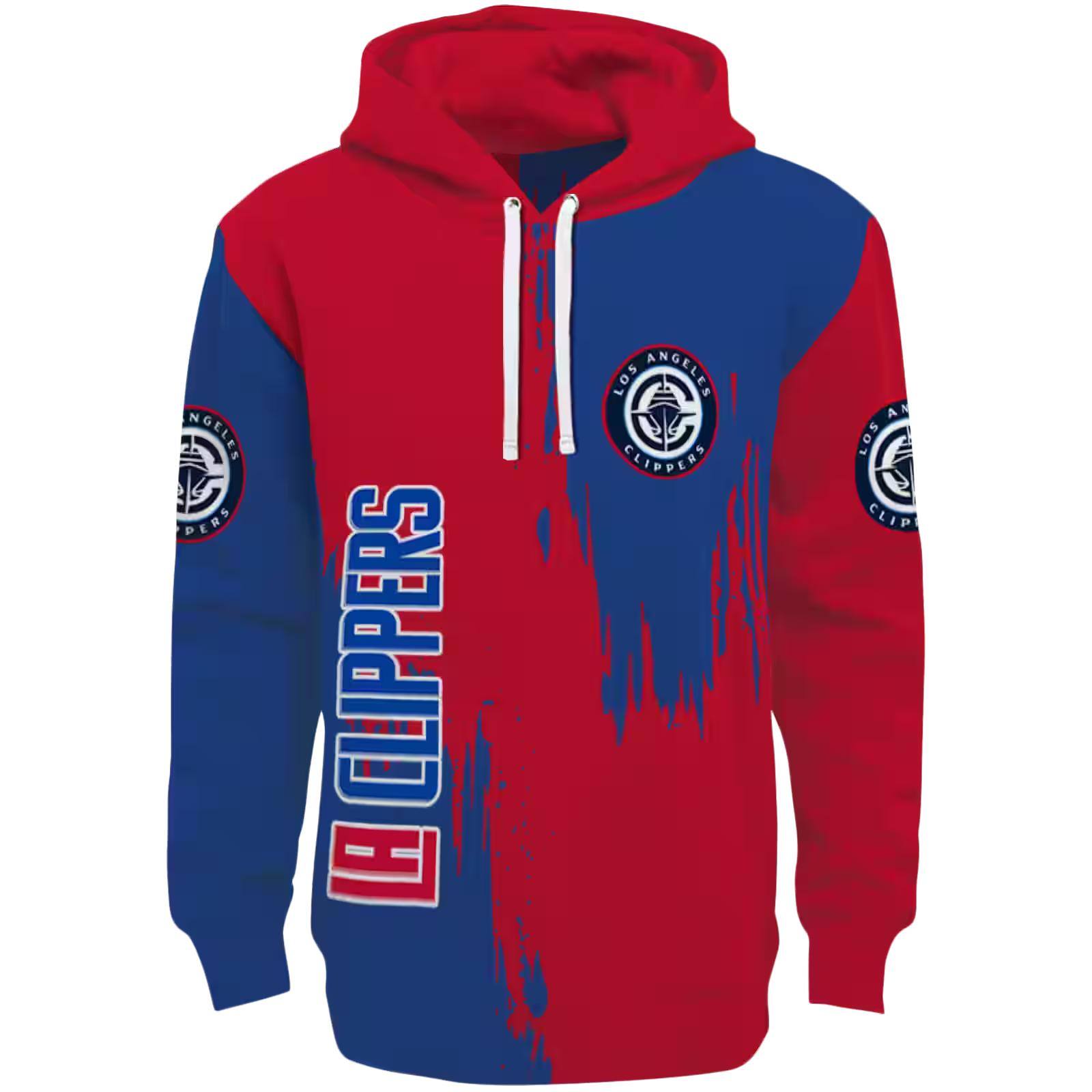 Los Angeles Clippers Splatter Effect Red Hoodie