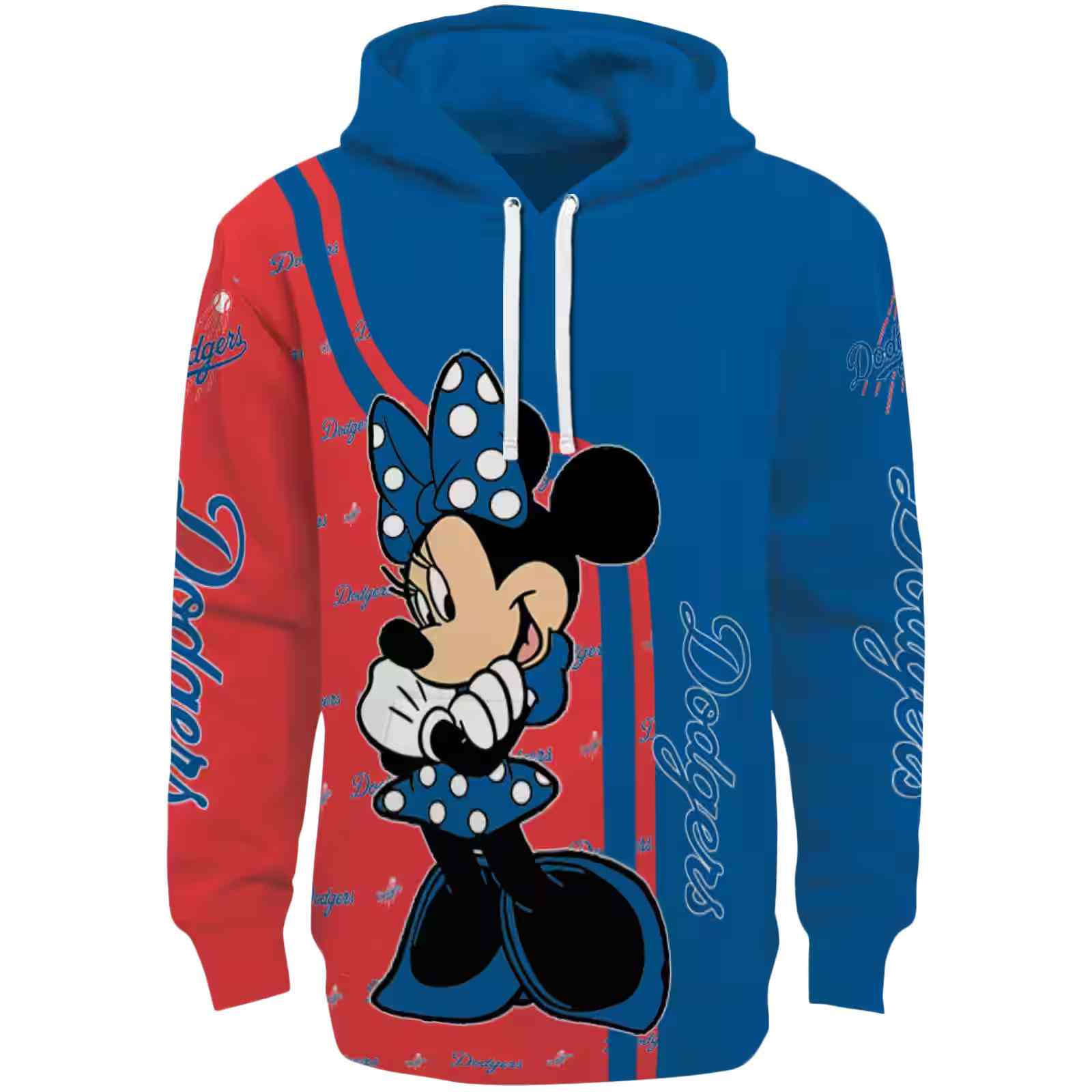 Los Angeles Dodgers Minnie Mouse Blue Hoodie