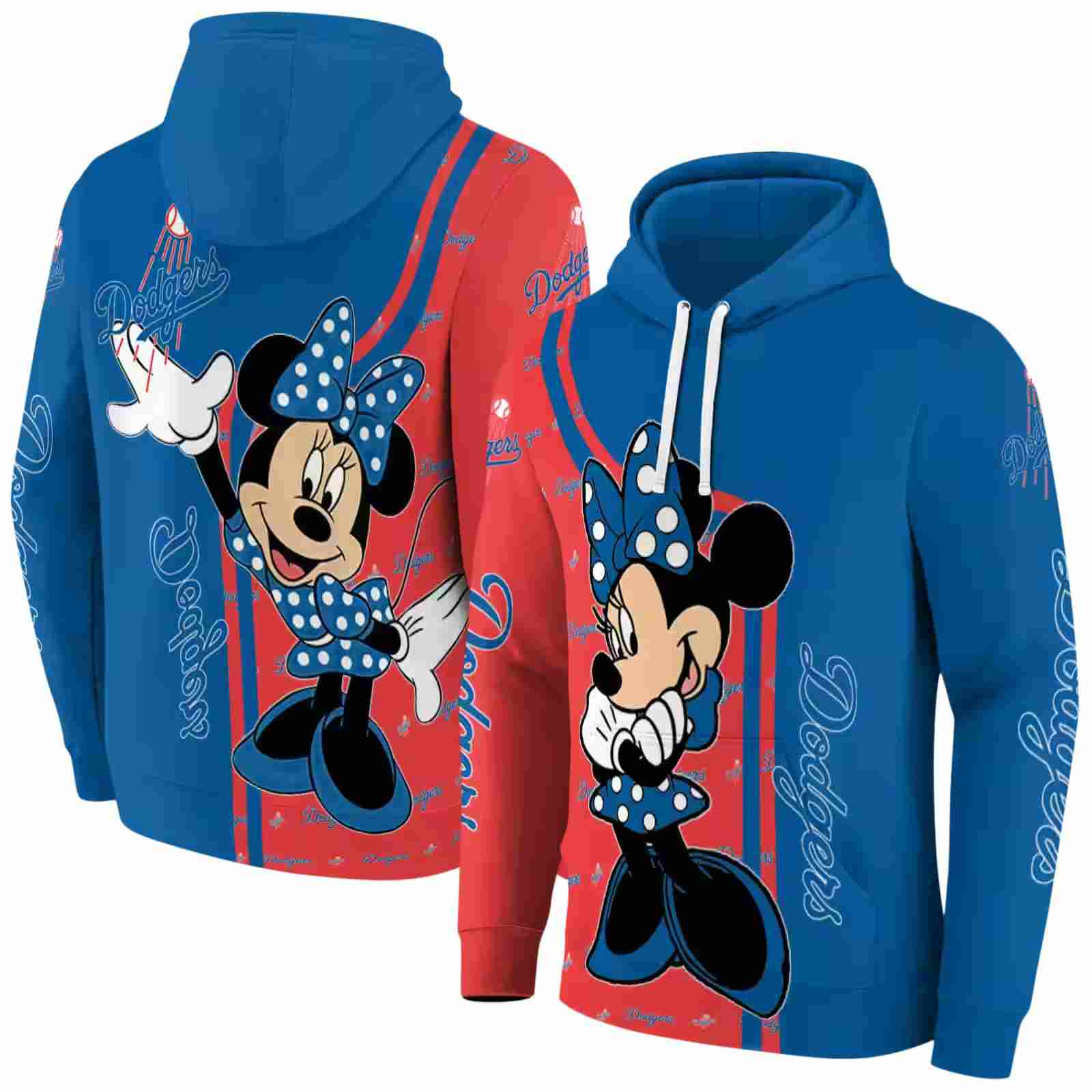 los angeles dodgers minnie mouse blue hoodie fashion forward