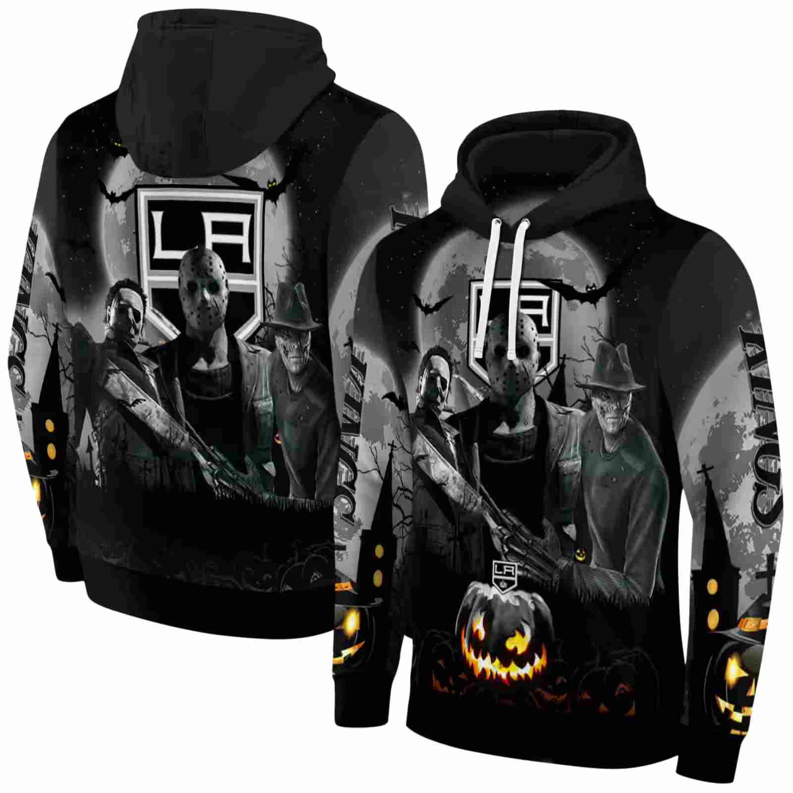 los angeles kings halloween vibes black hoodie fashion forward